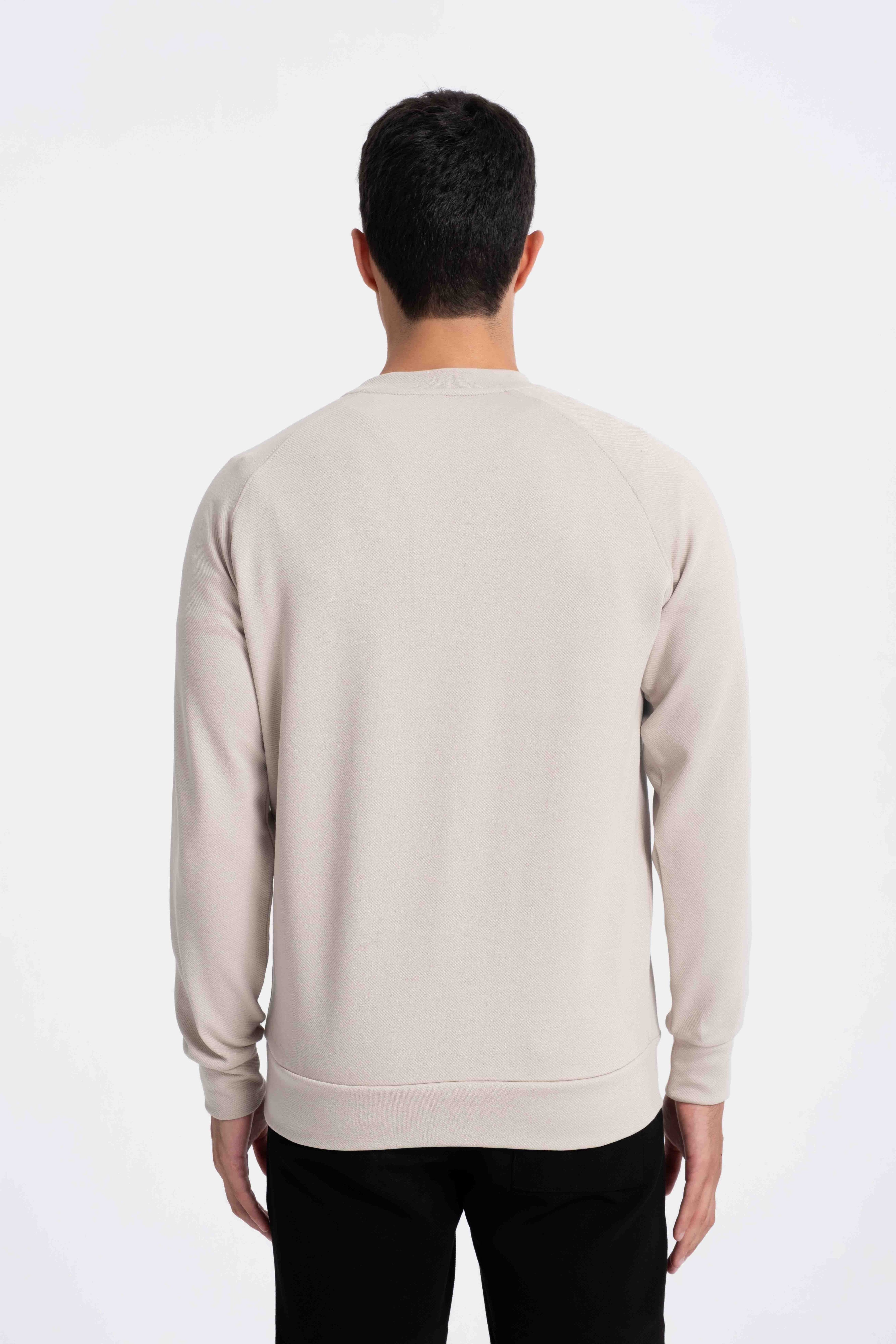 9522 JS 0 YAKA REGLAN KOL DİYAGONEL SWEAT -R - Color: TAŞ