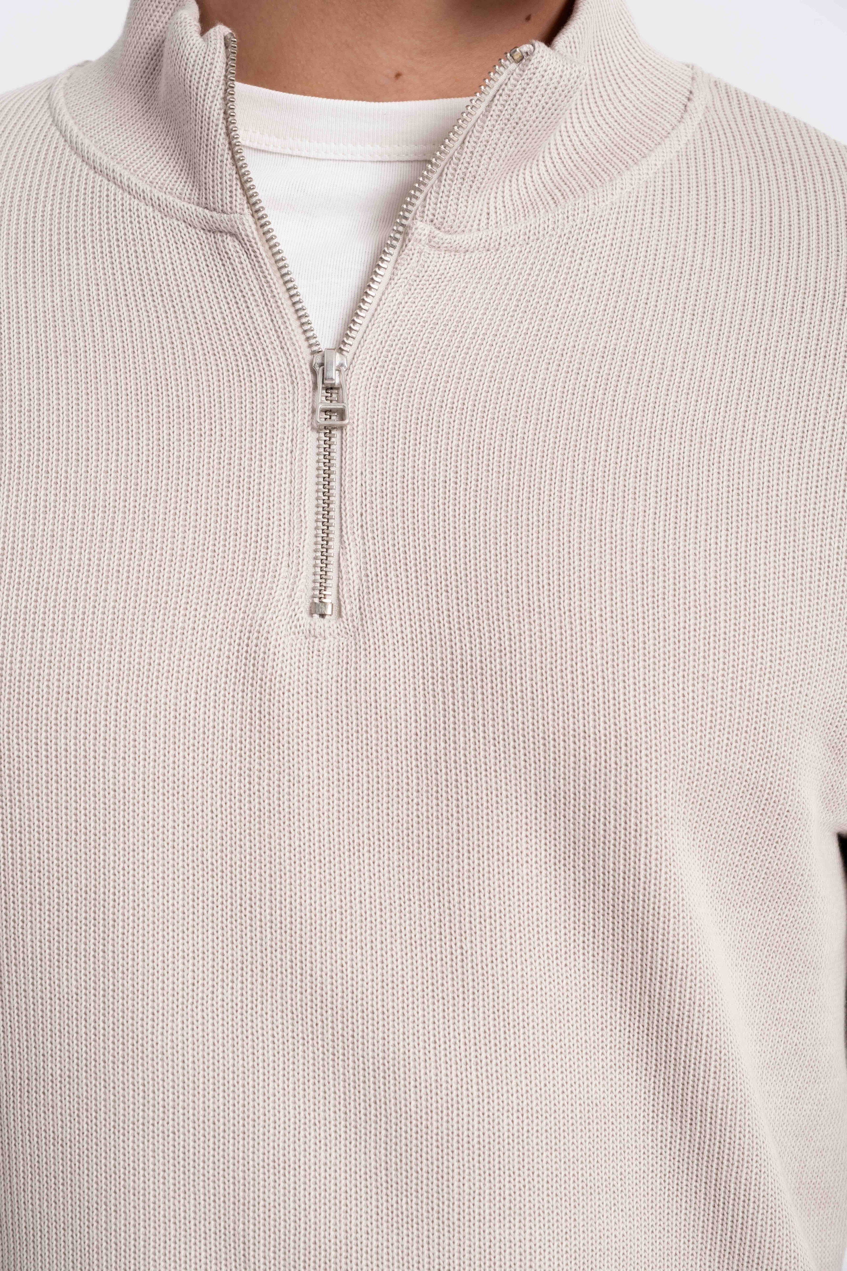 9551 JS DİK YAKA GİPELİ SELANİK SWEAT -R - Color: TAŞ