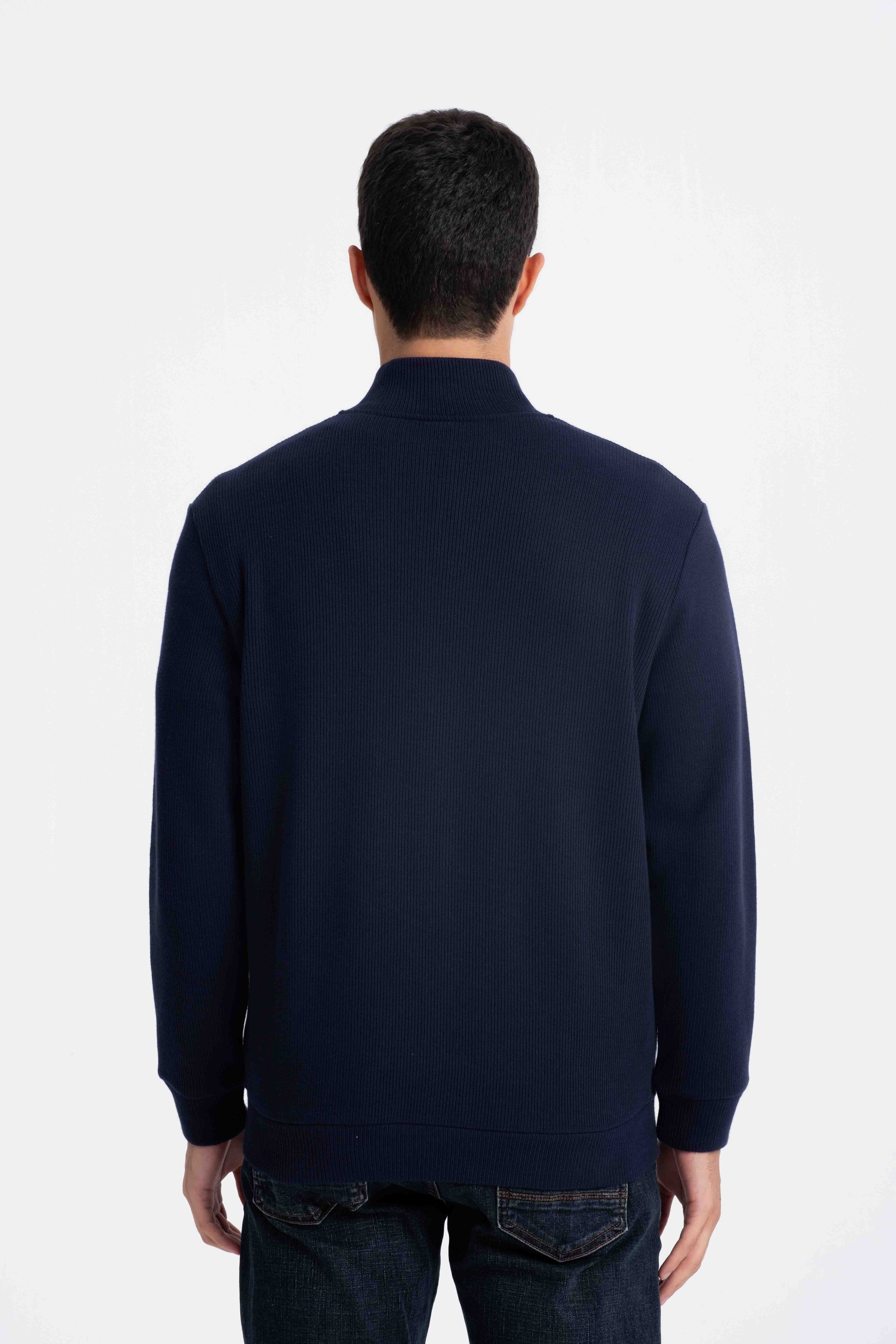 9552 JS DİK YAKA GİPELİ SELANİK HIRKA -R - Color: LACİVERT