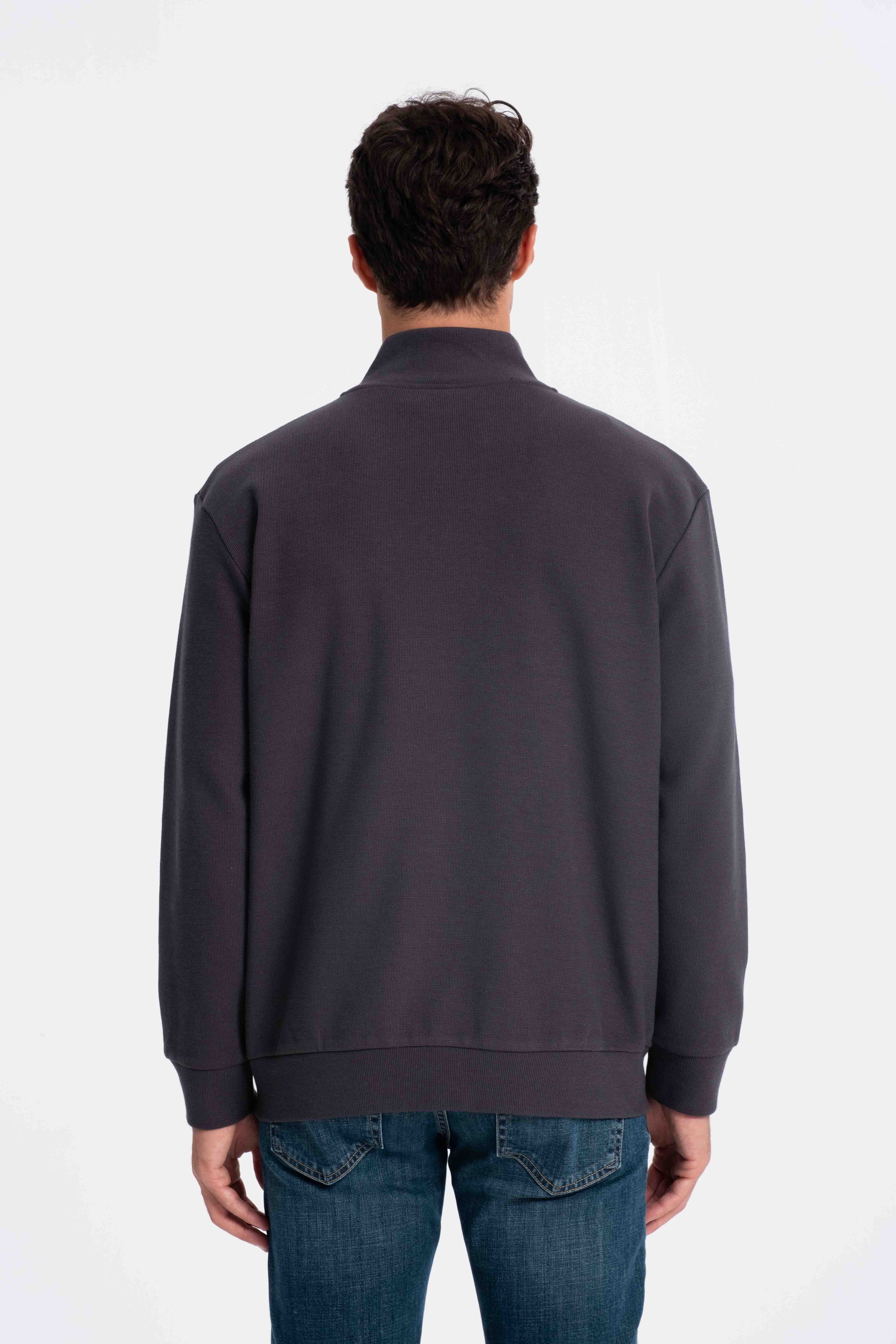 9553 JS DİK YAKA PITIRCIK SELANİK HIRKA -R - Color: ANTRASİT