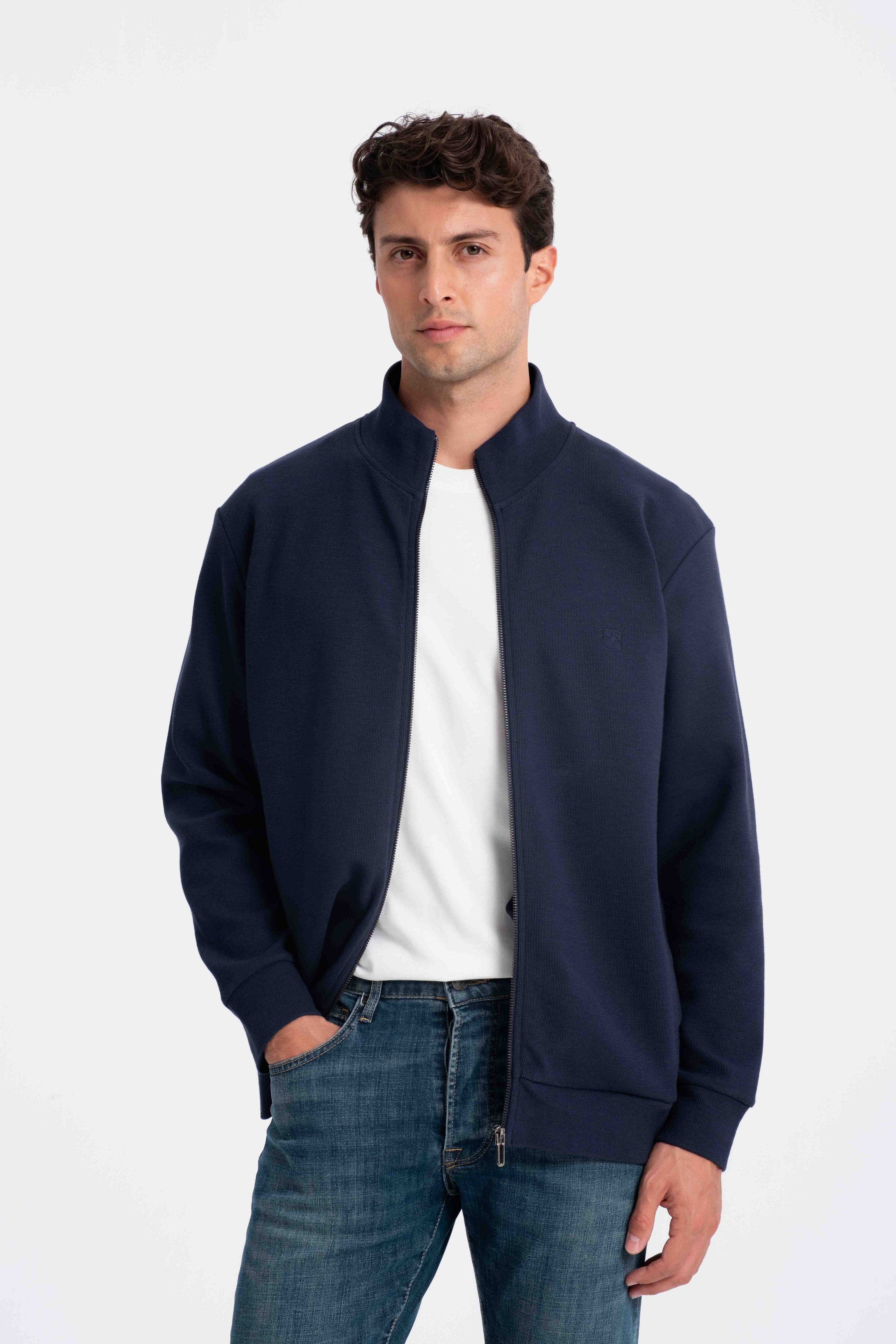 9553 JS DİK YAKA PITIRCIK SELANİK HIRKA -R - Color: INDIGO
