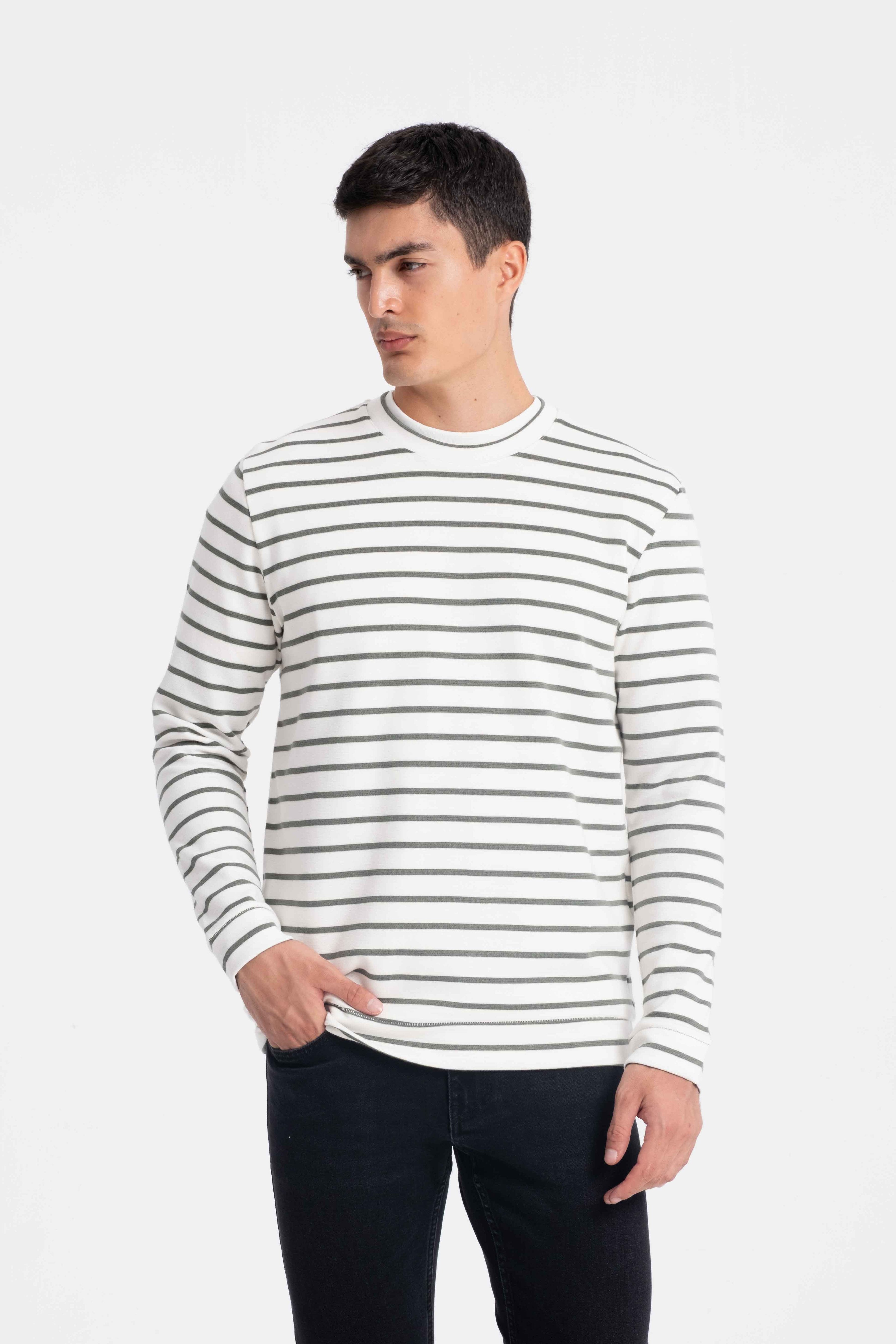 9559 JS 0 YAKA RİNGEL SELANİK SWEAT -R - Color: NEFTİ