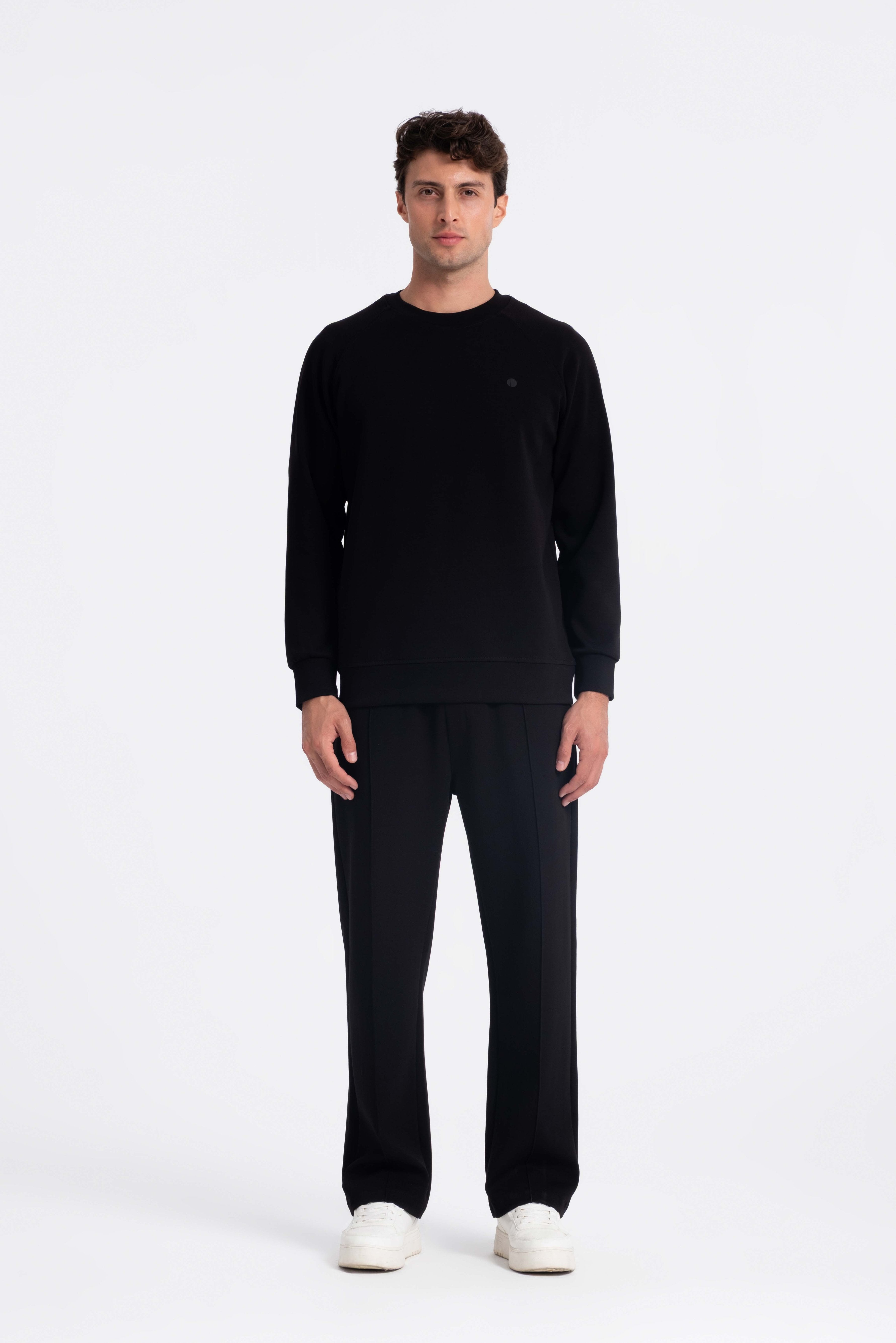 9563 JS 0 YAKA LYC DOUBLE FACE SWEAT -R - Color: SİYAH