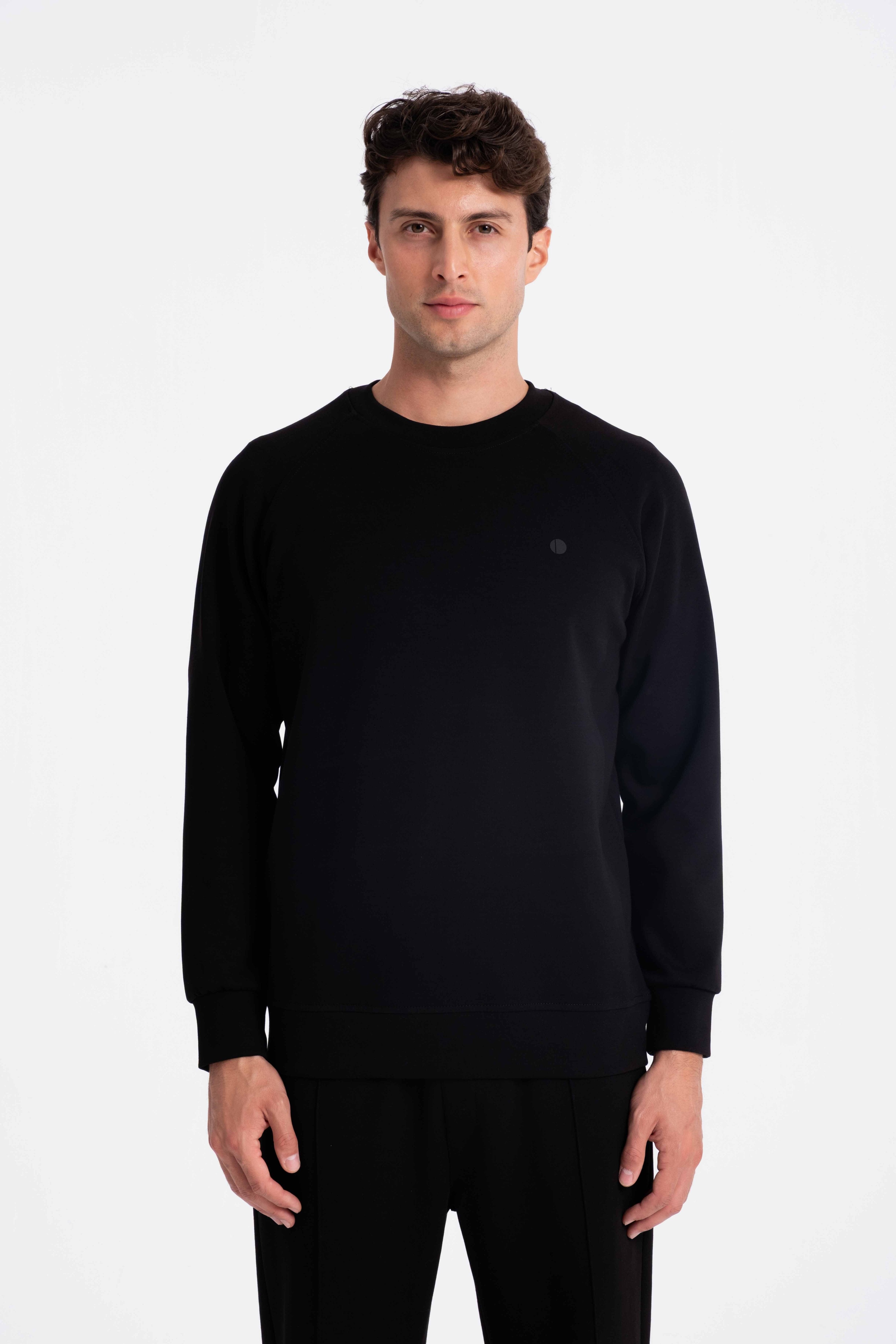 9563 JS 0 YAKA LYC DOUBLE FACE SWEAT -R - Color: SİYAH
