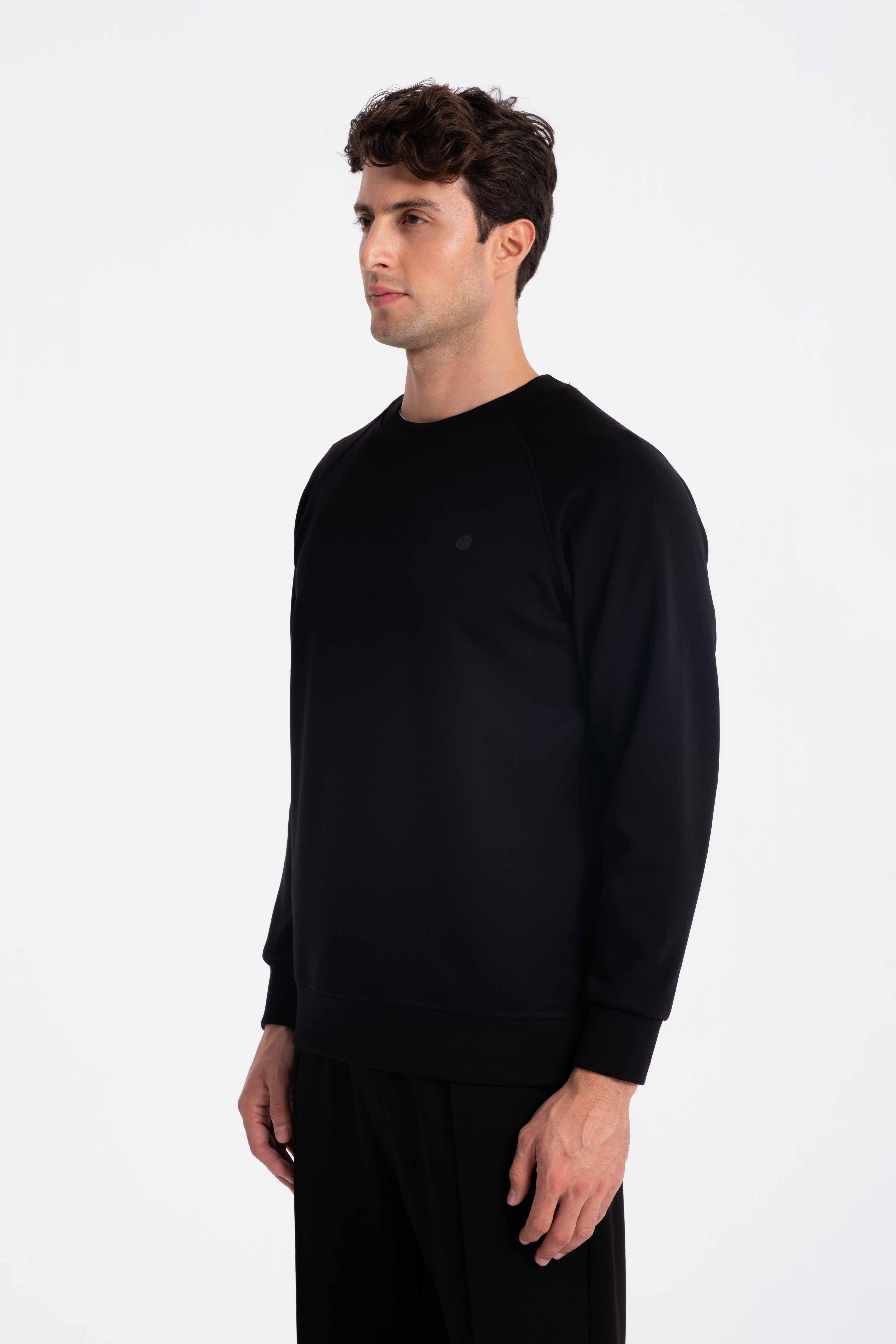 9563 JS 0 YAKA LYC DOUBLE FACE SWEAT -R - Color: SİYAH