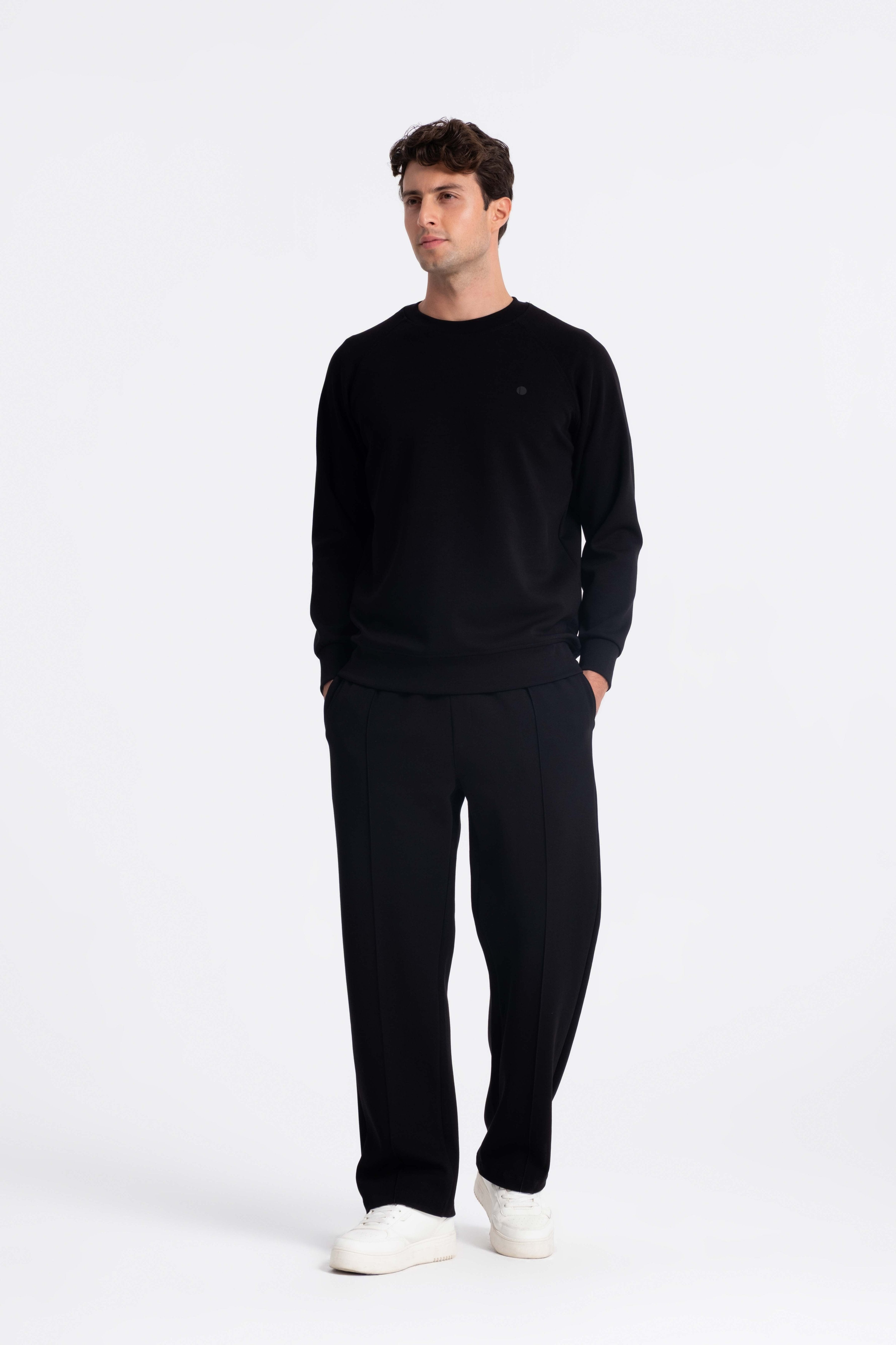 9563 JS 0 YAKA LYC DOUBLE FACE SWEAT -R - Color: SİYAH