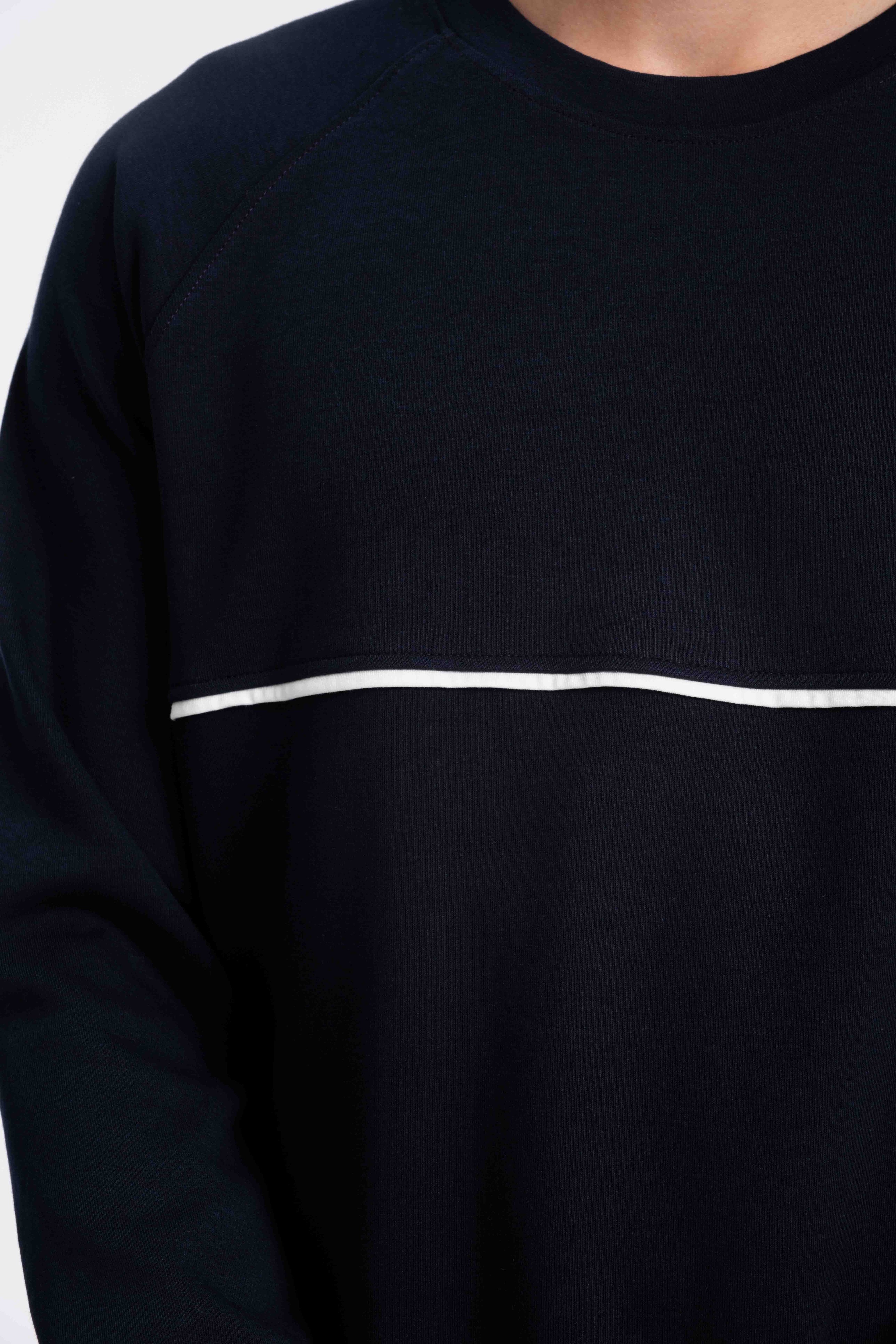 9564 JS 0 YAKA BİYELİ LYC DOUBLE FACE SWEAT -R - Color: LACİVERT