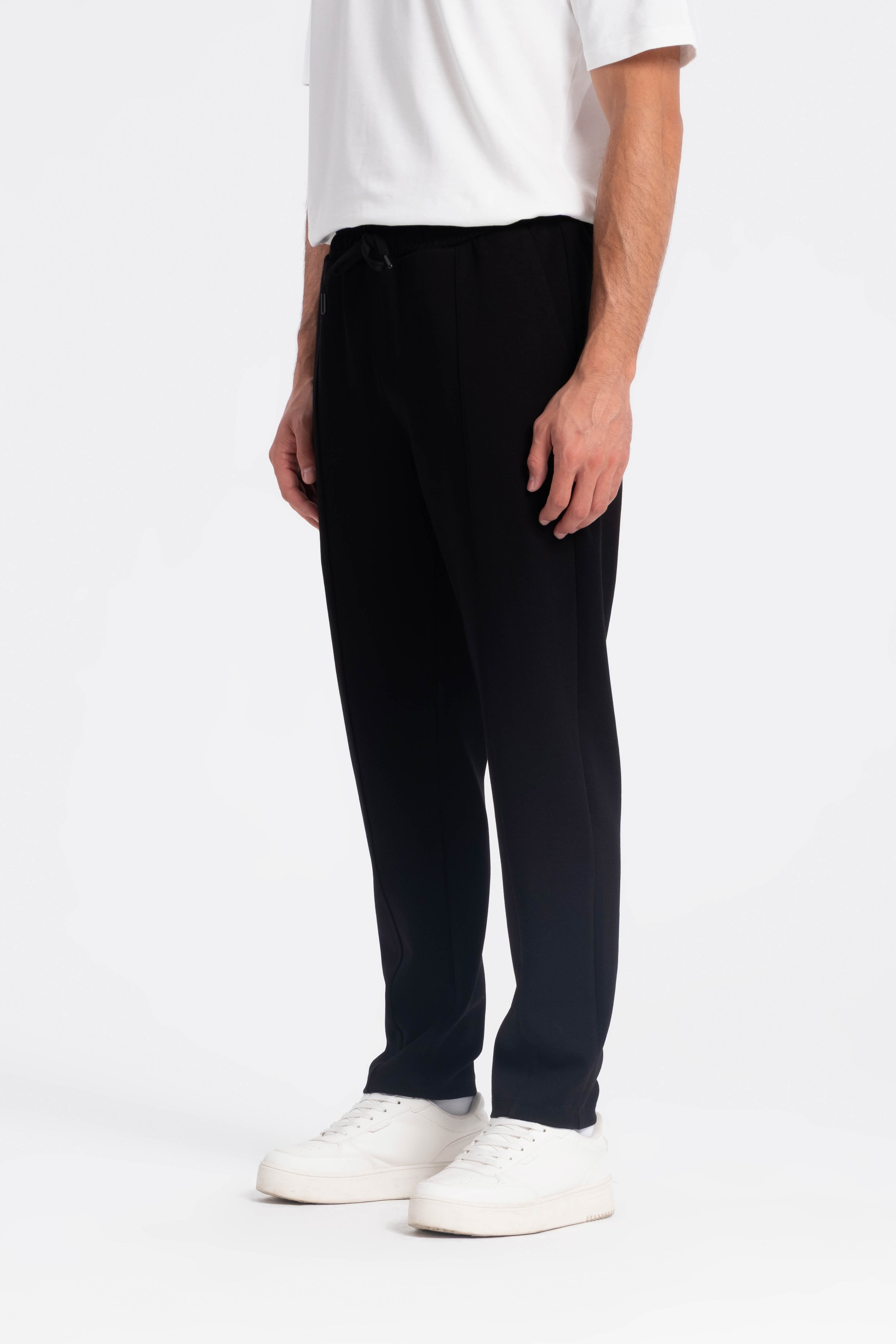 9567 JS DOUBLE FACE ÖRME PANT -R - Color: SİYAH