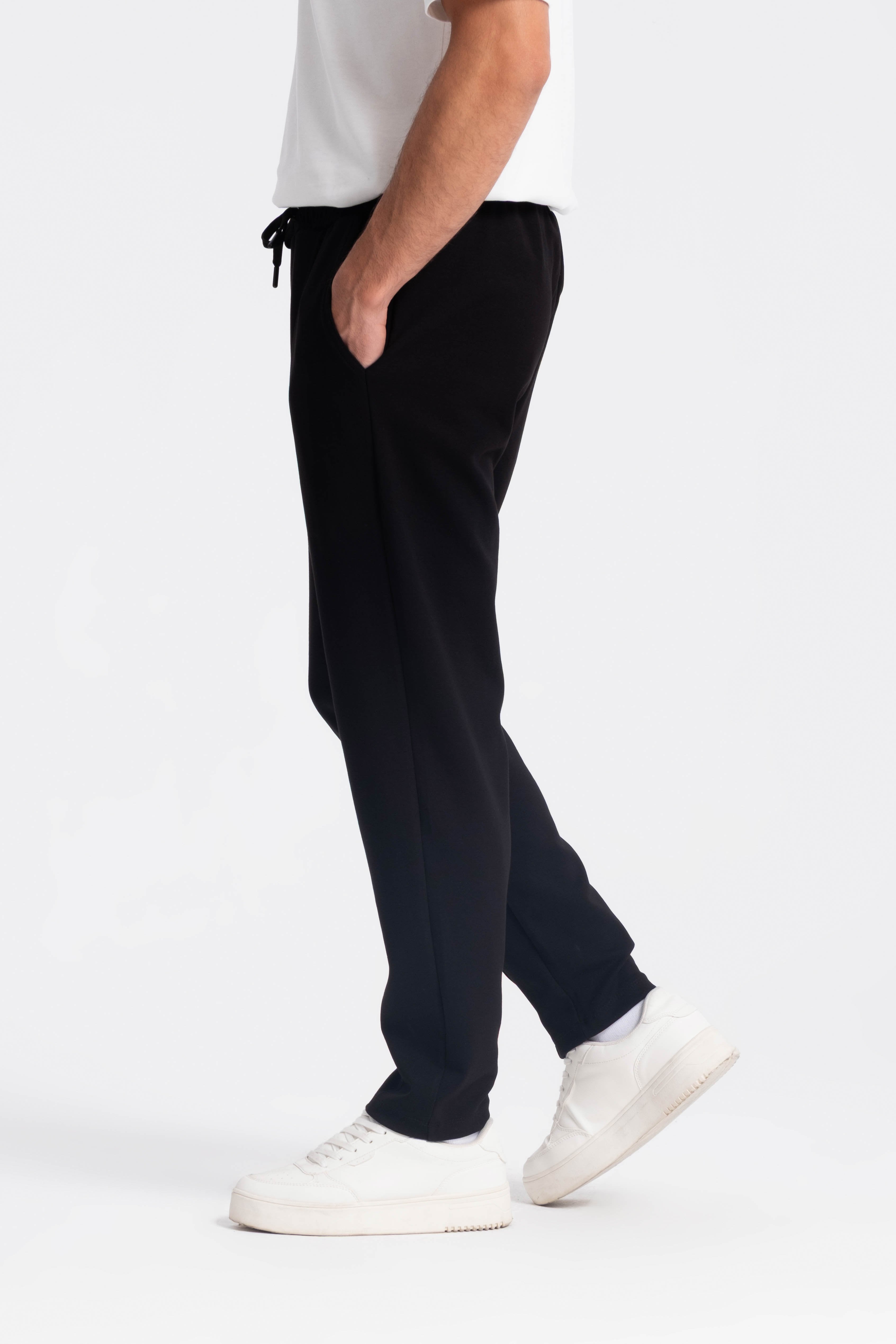 9567 JS DOUBLE FACE ÖRME PANT -R - Color: SİYAH