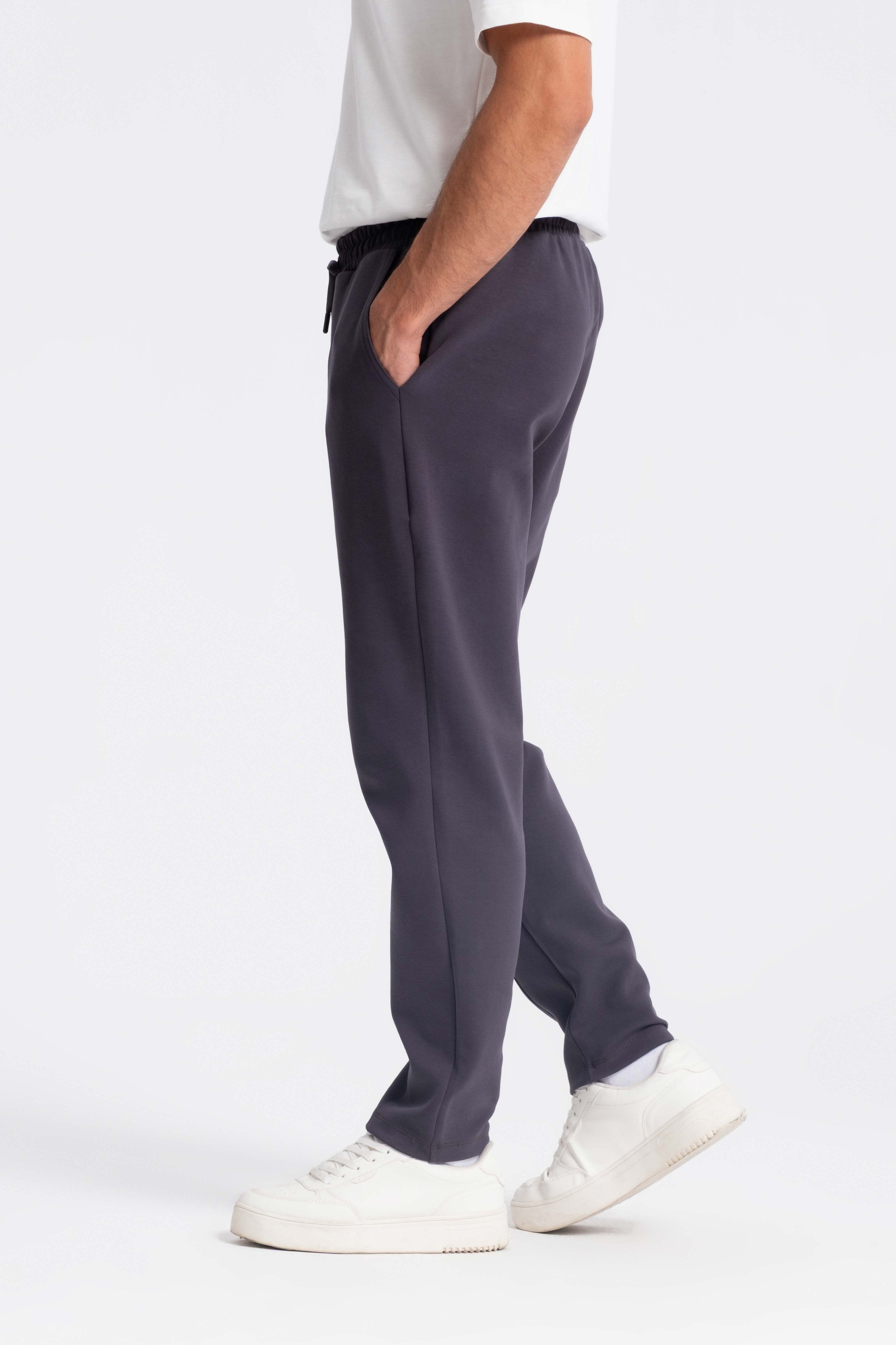 9567 JS DOUBLE FACE ÖRME PANT -R - Color: ANTRASİT
