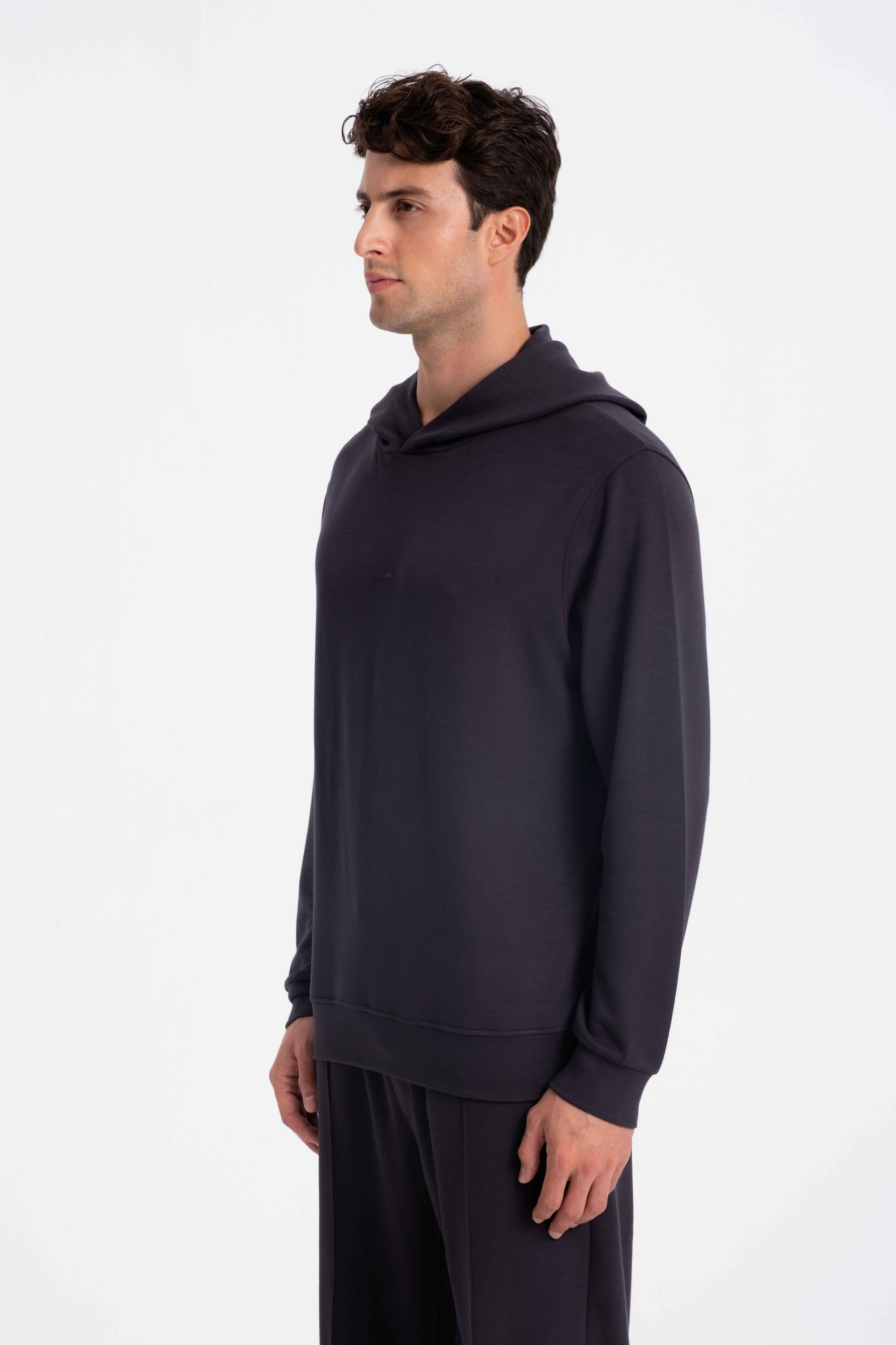 9571 JS KAPŞONLU MODAL SWEAT -R - Color: ANTRASİT