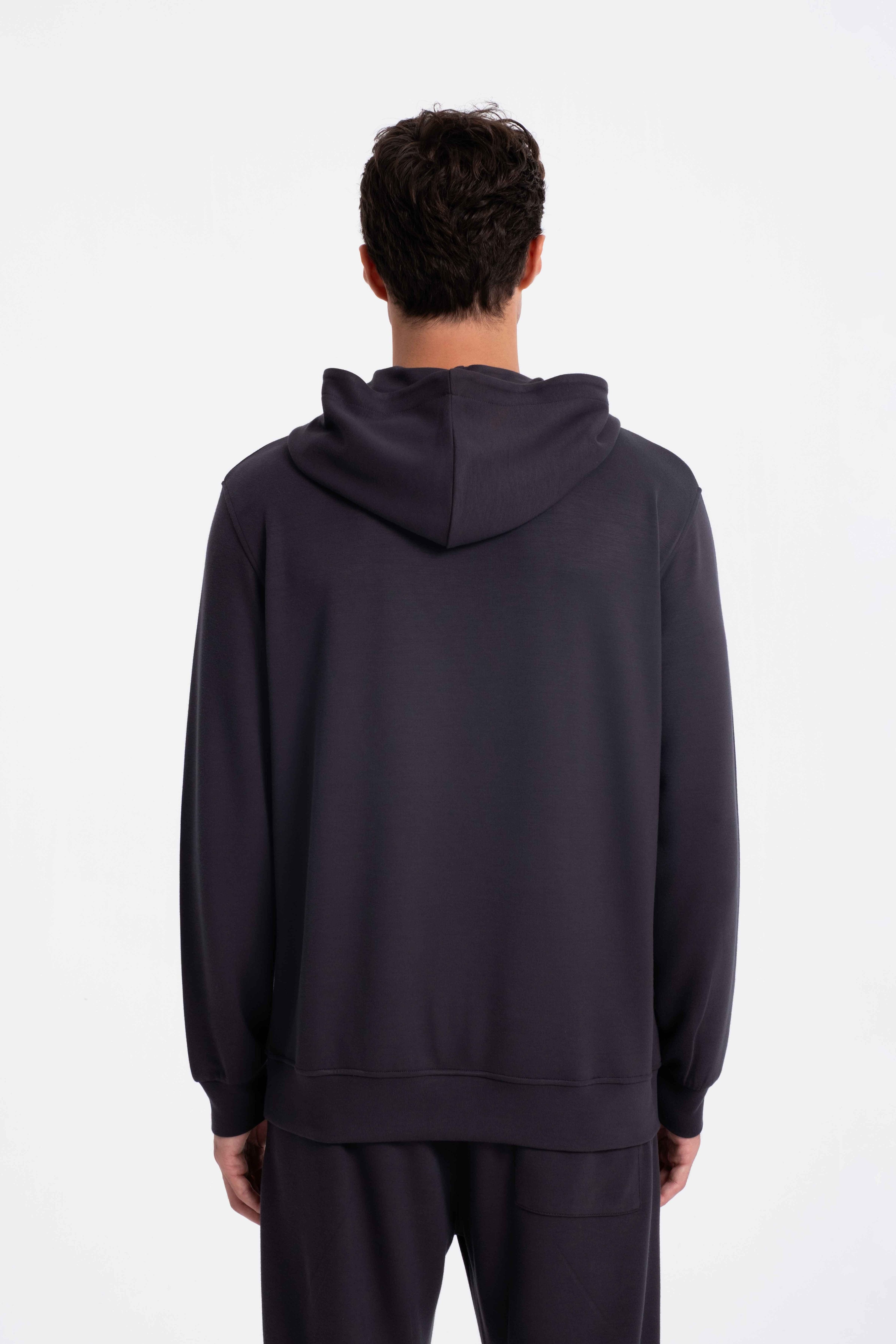 9571 JS KAPŞONLU MODAL SWEAT -R - Color: ANTRASİT