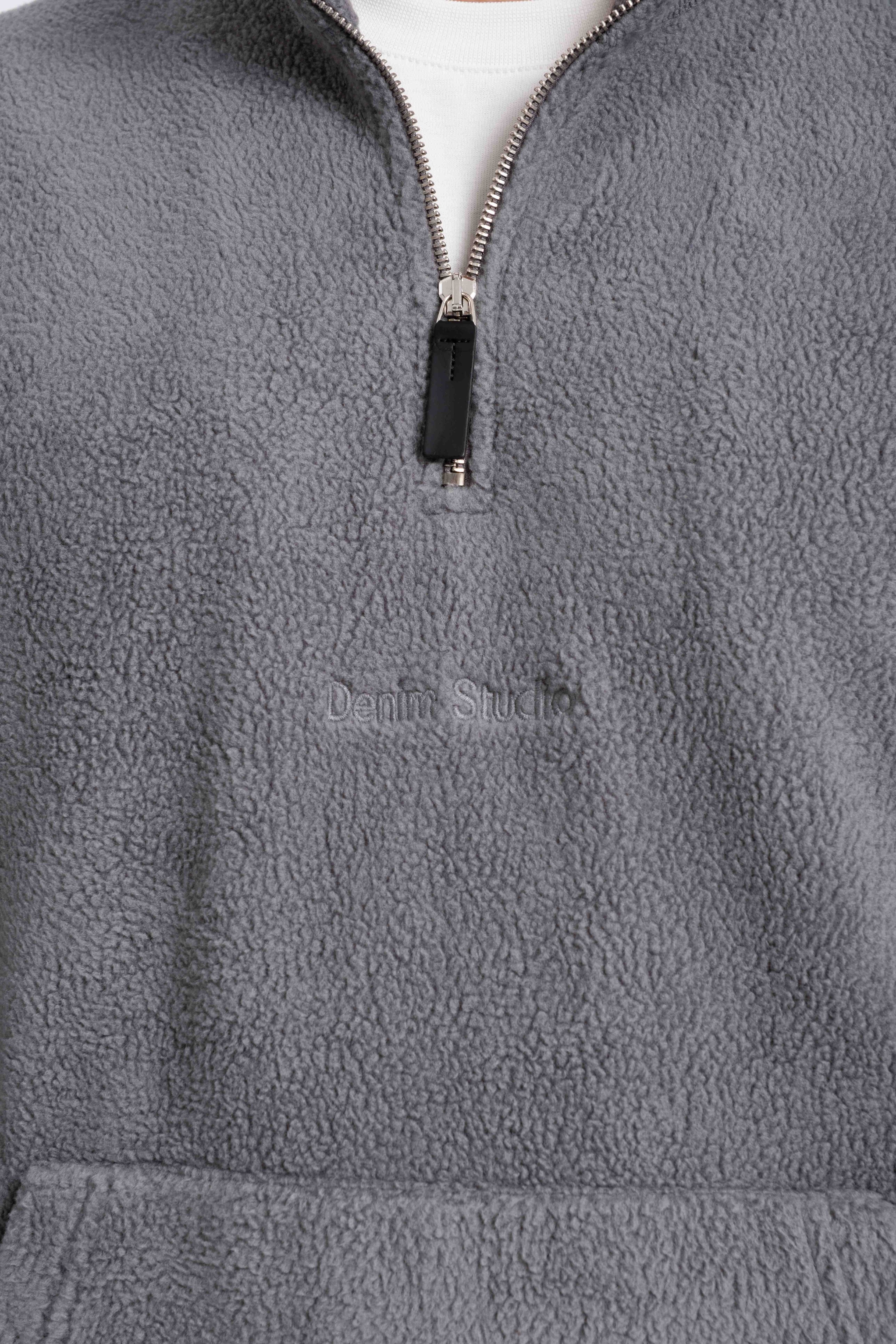 9581 JS DİK YAKA KANGURU İNTERSOFT SWEAT -R - Color: A.HAKI