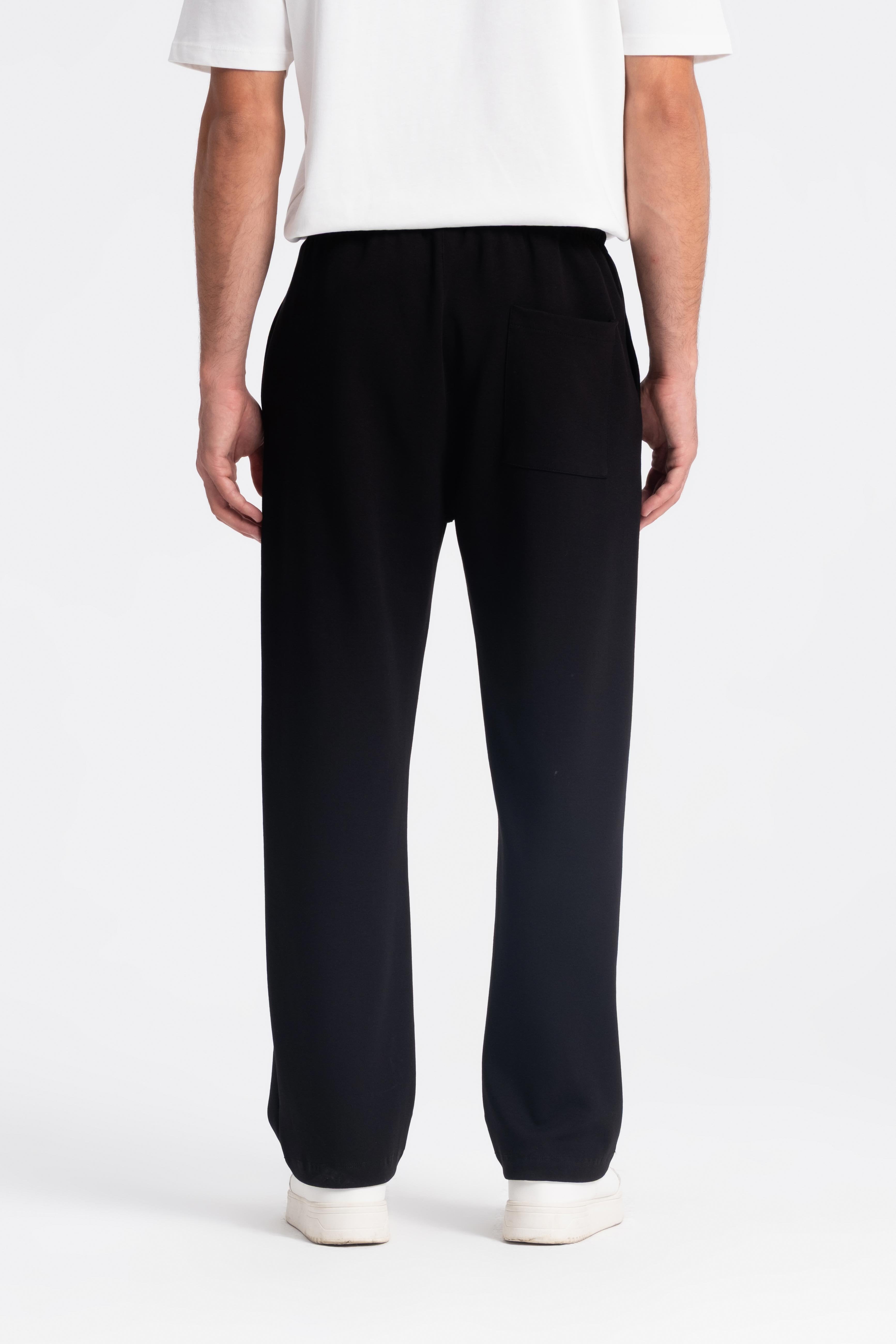 9570 JS DOUBLE FACE BAGGY ÖRME PANT -R - Color: SİYAH