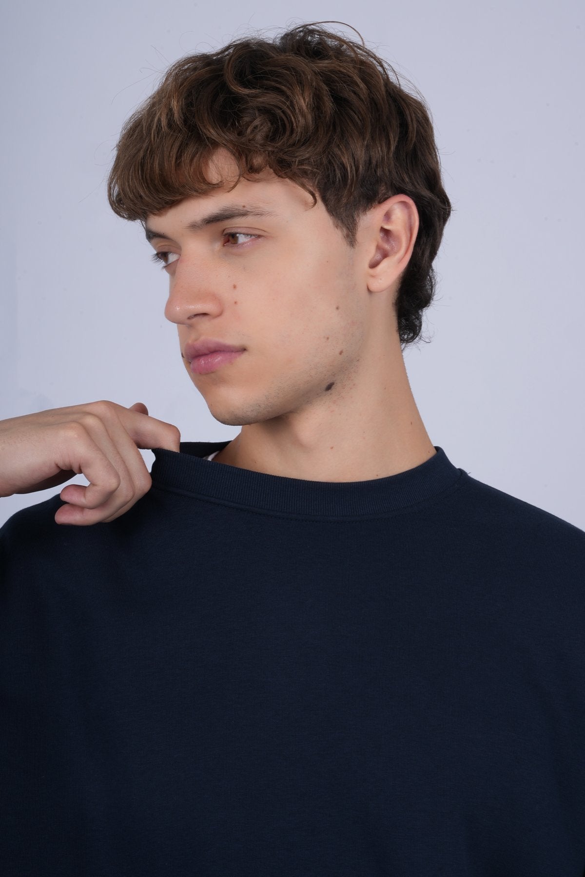 9505 JS 0 YAKA 3 İPLİK SWEAT -R - Color: LACİVERT