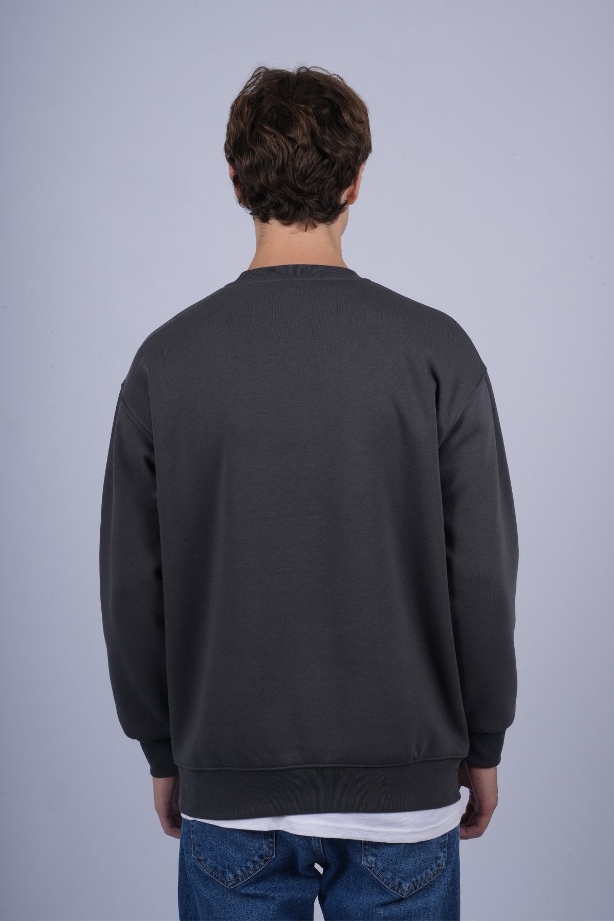 9505 JS 0 YAKA 3 İPLİK SWEAT -R - Color: ANTRASİT