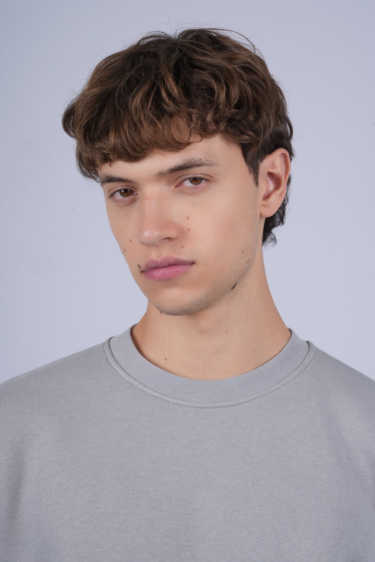 9505 JS 0 YAKA 3 İPLİK SWEAT -R - Color: GRİ