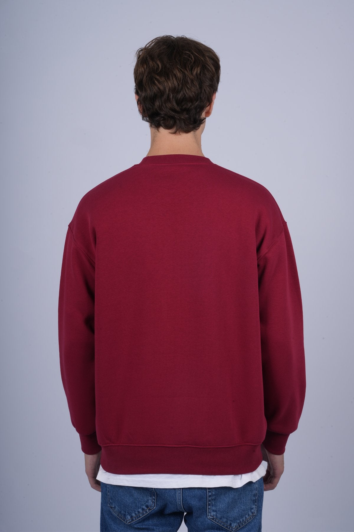 9505 JS 0 YAKA 3 İPLİK SWEAT -R - Color: BORDO