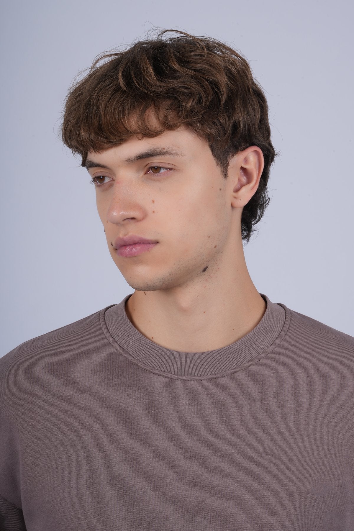 9505 JS 0 YAKA 3 İPLİK SWEAT -R - Color: TOPRAK