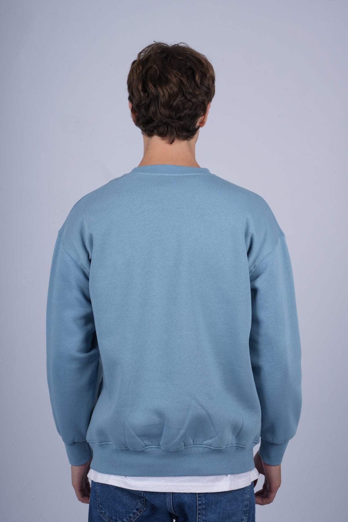 9505 JS 0 YAKA 3 İPLİK SWEAT -R - Color: S MAVİ