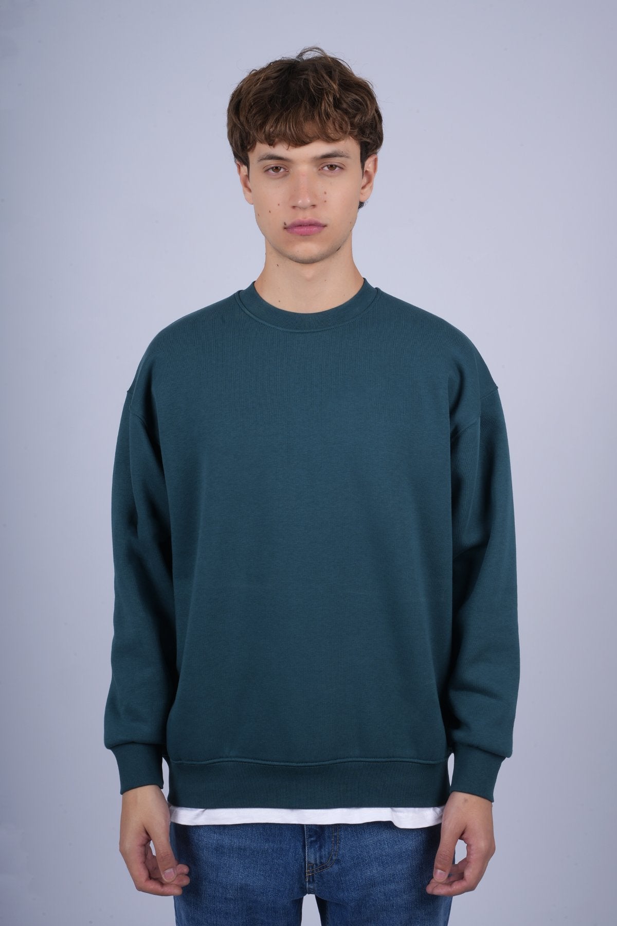 9505 JS 0 YAKA 3 İPLİK SWEAT -R - Color: PETROL