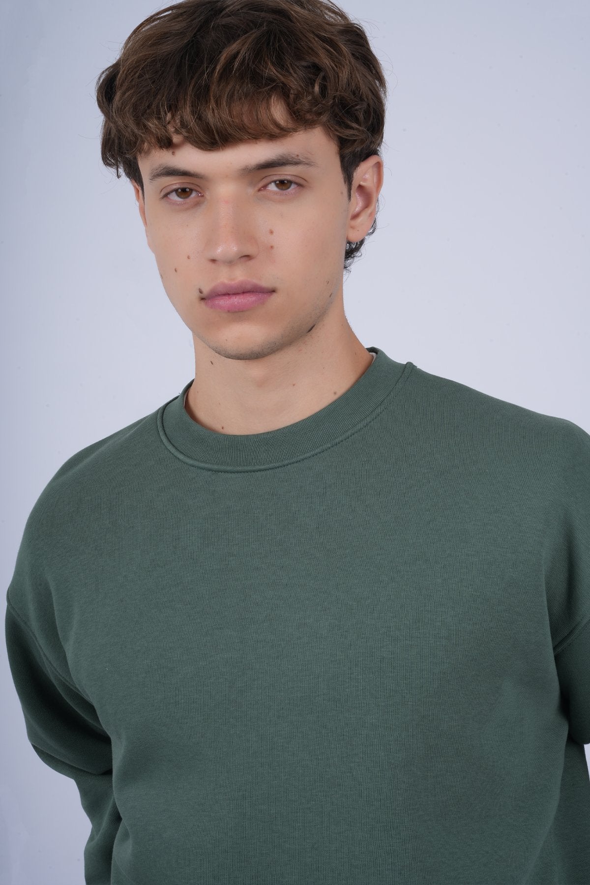 9505 JS 0 YAKA 3 İPLİK SWEAT -R - Color: NEFTİ