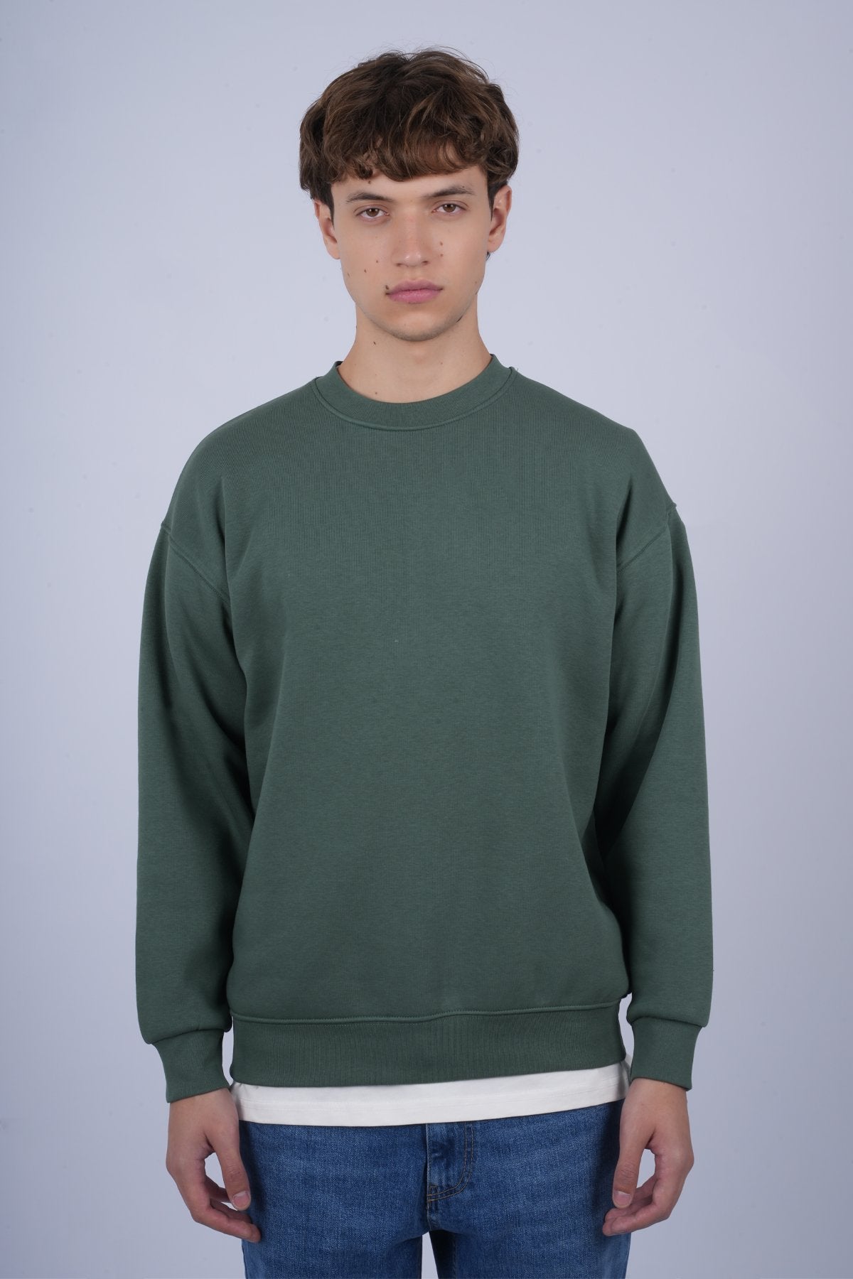 9505 JS 0 YAKA 3 İPLİK SWEAT -R - Color: NEFTİ