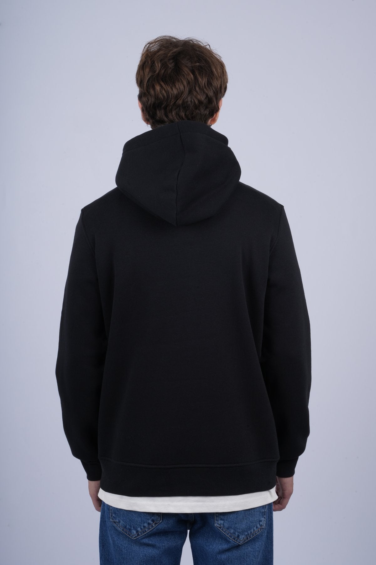 9506 JS KAPŞONLU 3 İPLİK SWEAT -R - Color: SİYAH
