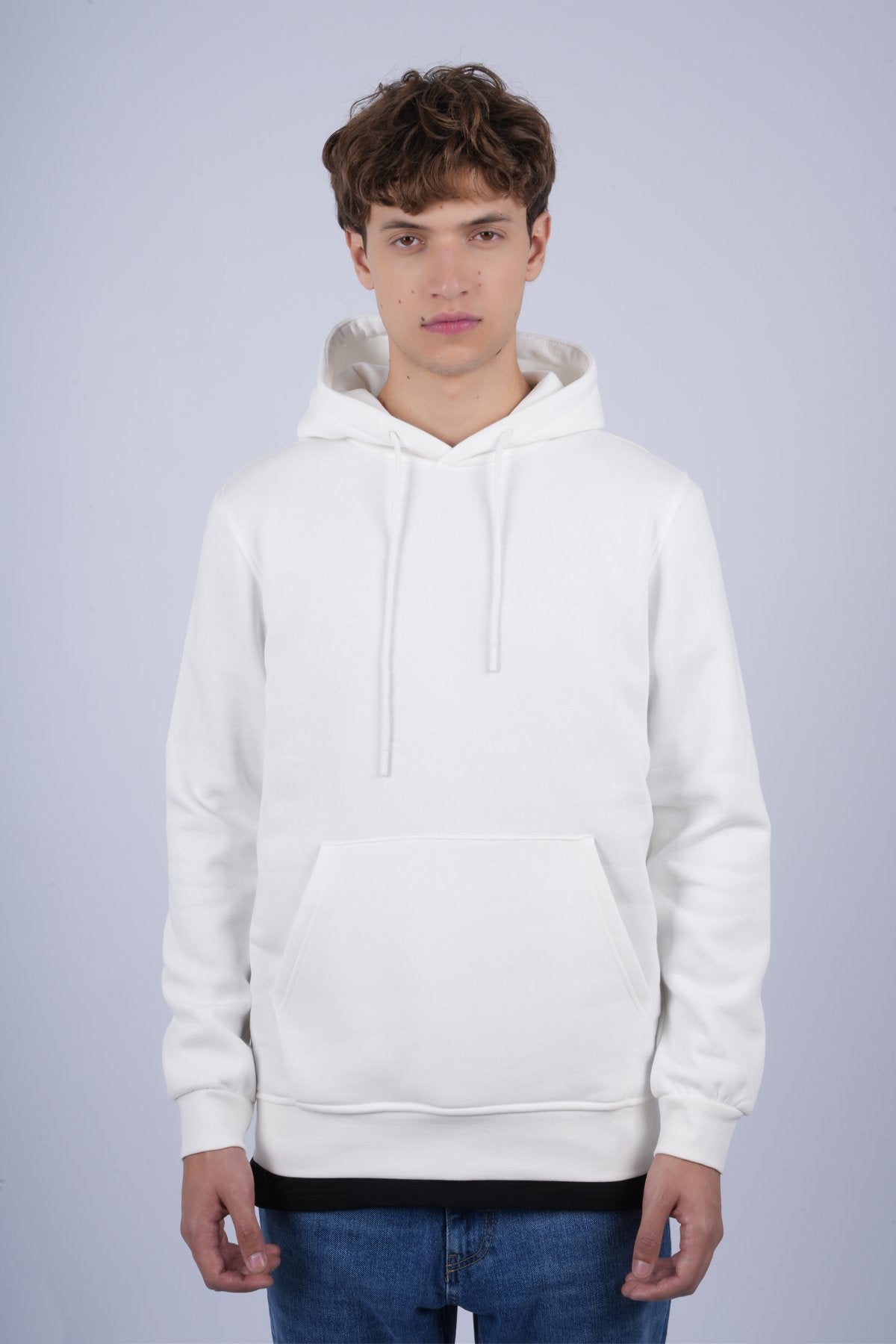 9506 JS KAPŞONLU 3 İPLİK SWEAT -R - Color: EKRU