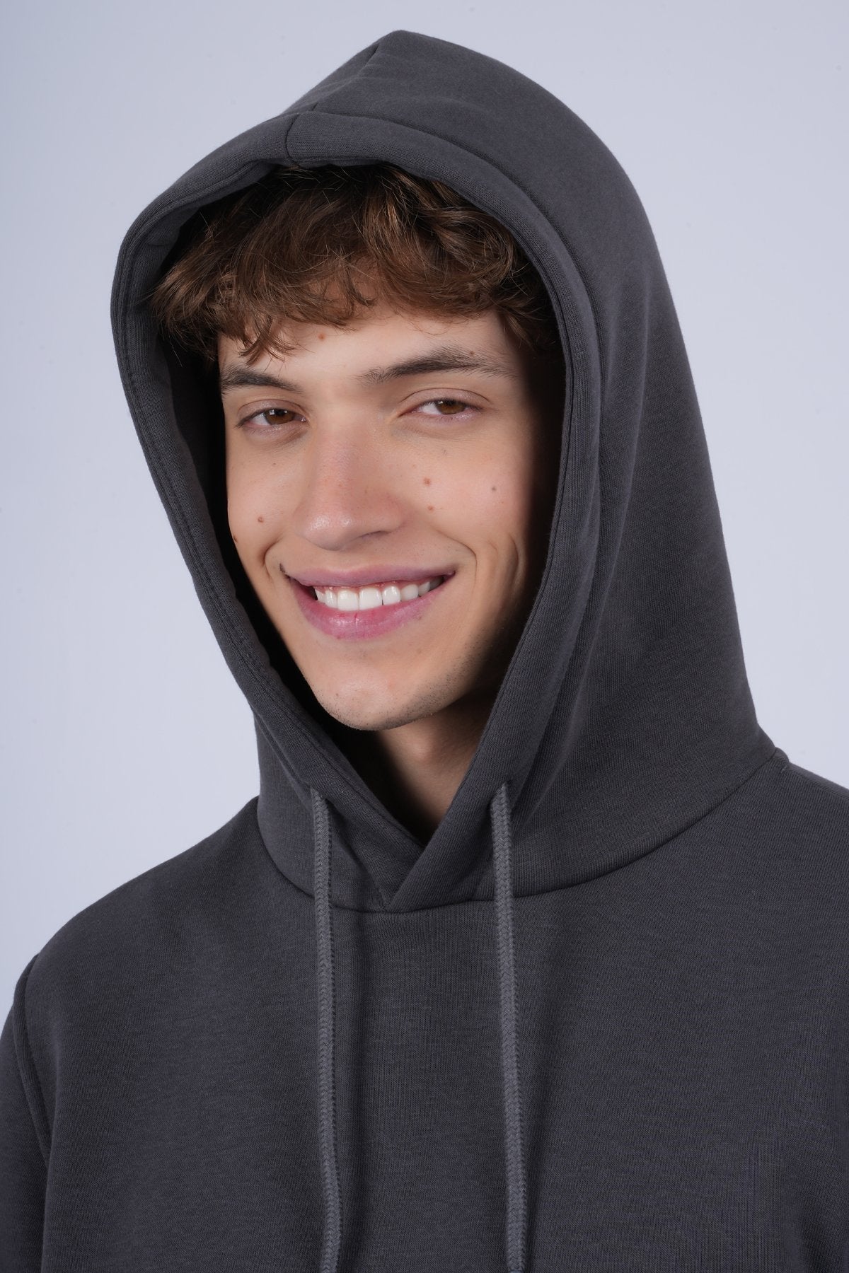 9506 JS KAPŞONLU 3 İPLİK SWEAT -R - Color: ANTRASİT