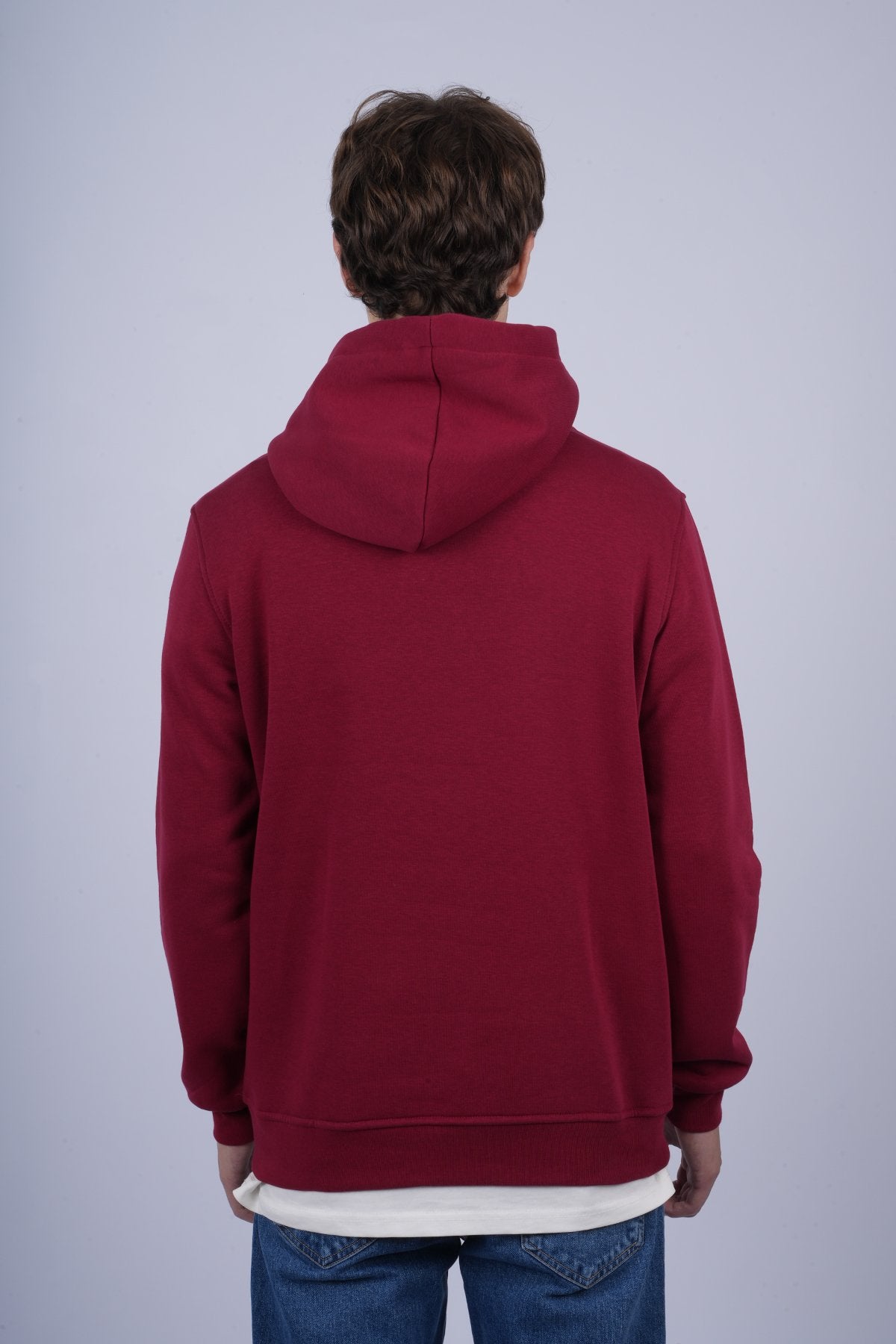9506 JS KAPŞONLU 3 İPLİK SWEAT -R - Color: BORDO