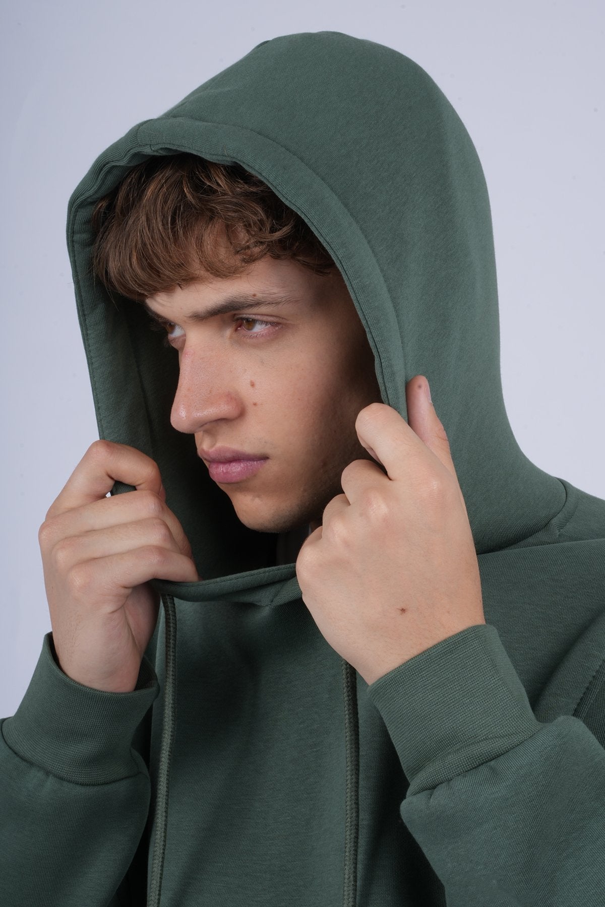 9506 JS KAPŞONLU 3 İPLİK SWEAT -R - Color: NEFTİ