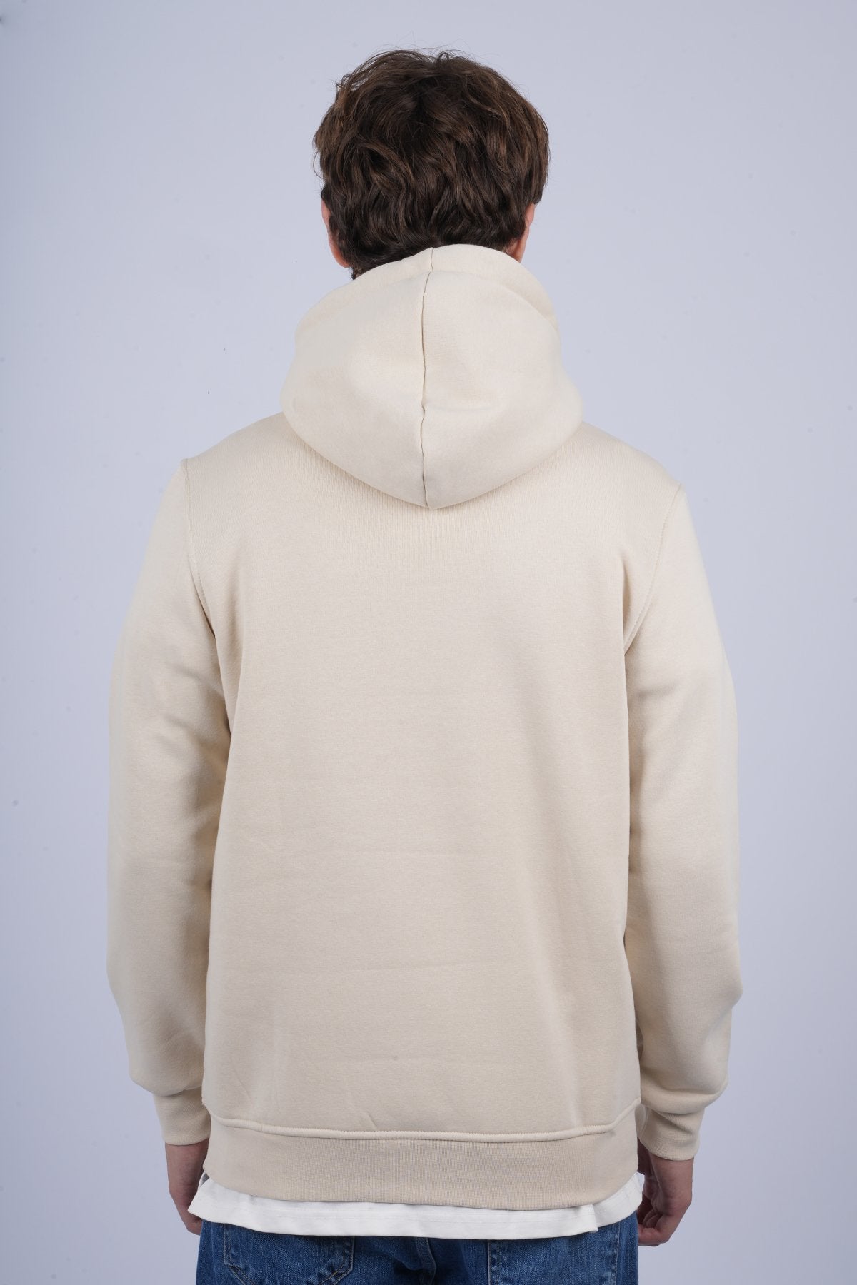 9506 JS KAPŞONLU 3 İPLİK SWEAT -R - Color: KREM