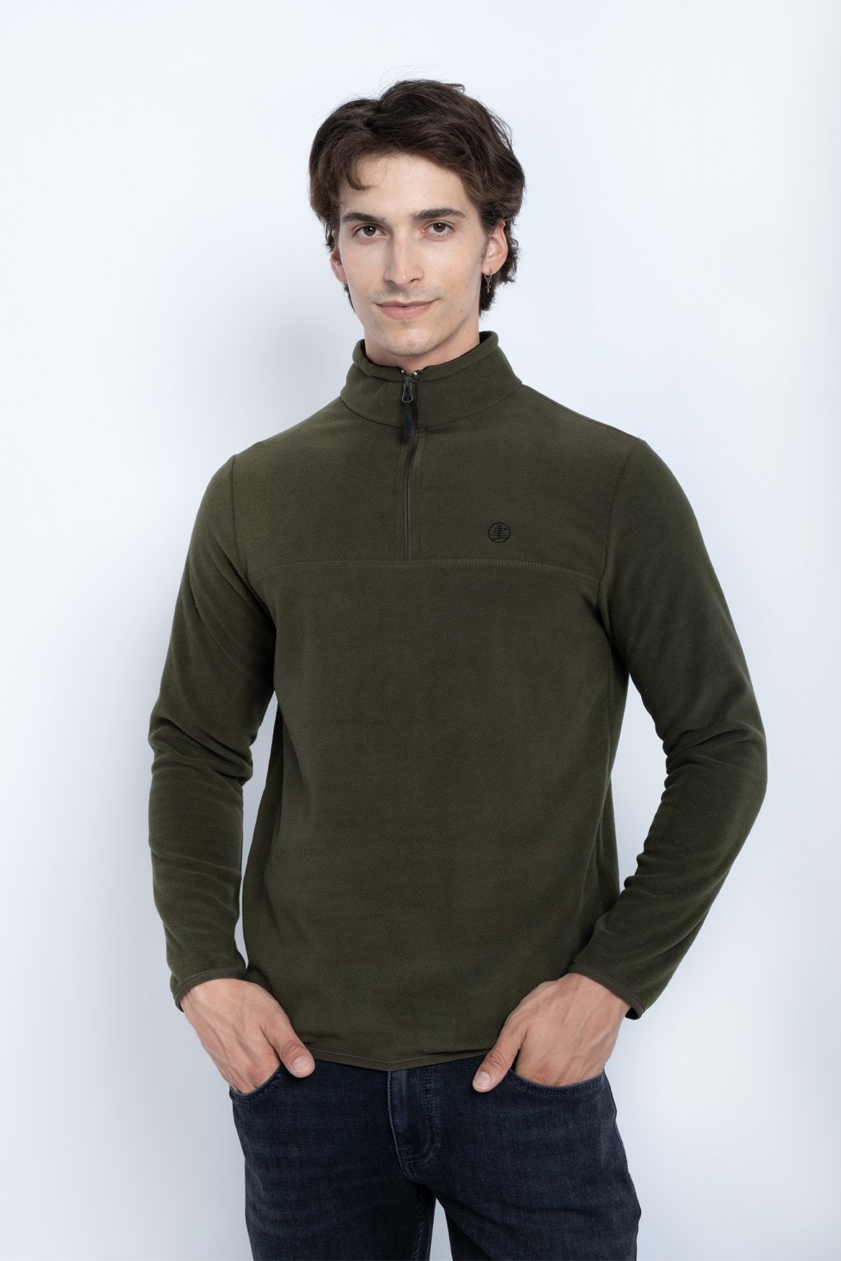 9500 JS BASİC DİK YAKA POLAR -WS - Color: HAKİ