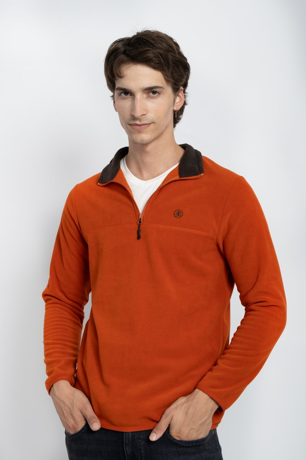 9500 JS BASİC DİK YAKA POLAR -R - Color: ORANJ