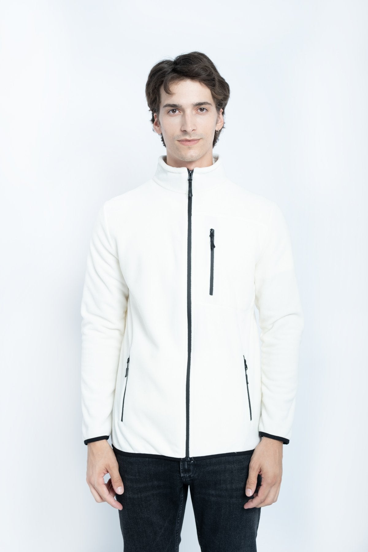 9501 JS DİK YAKA POLAR HIRKA -R - Color: EKRU