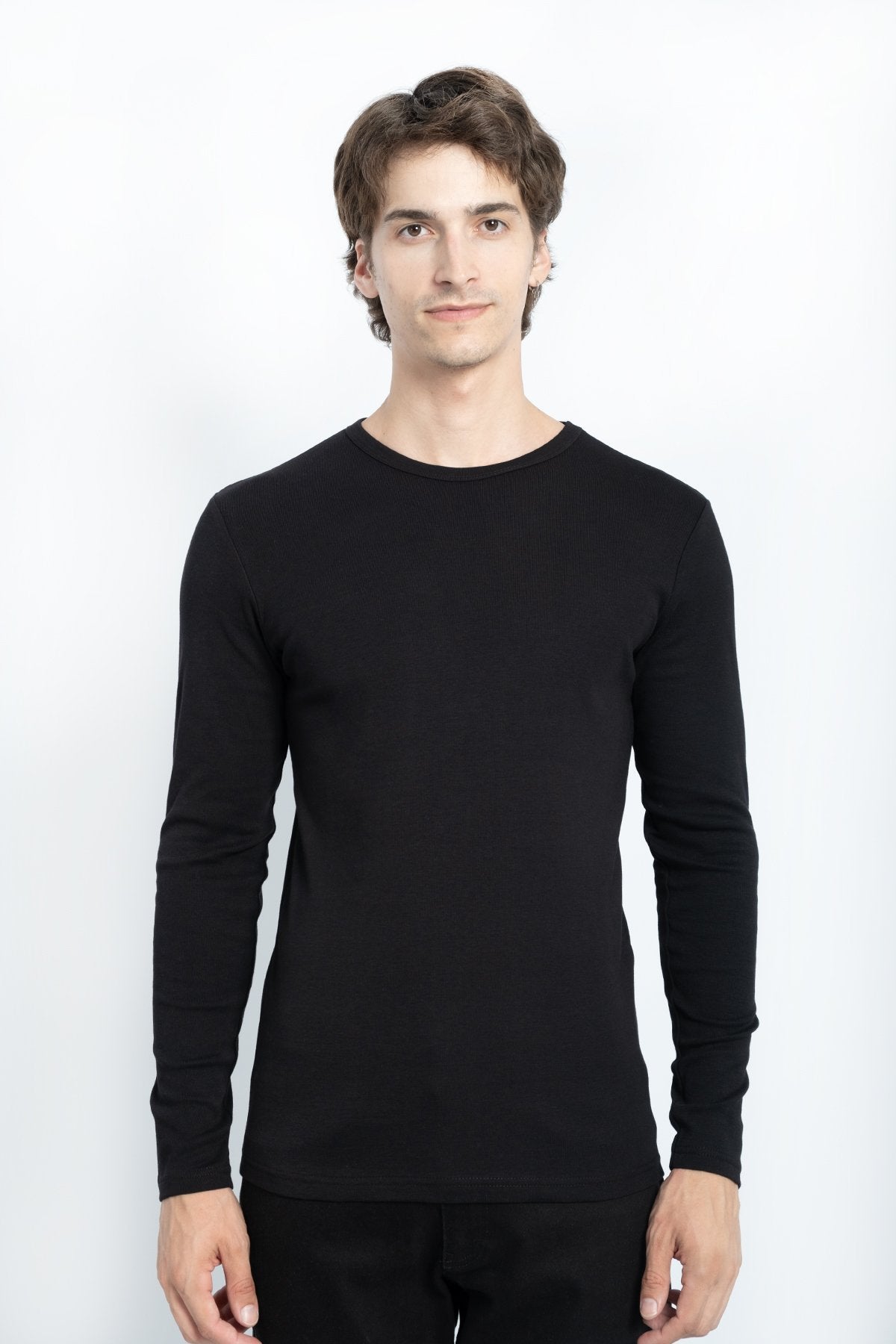 9529 JS 0 YAKA BASİC RİBANA SWEAT -R - Color: SİYAH