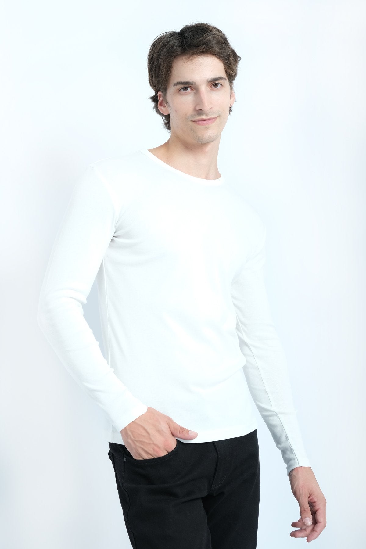 9529 JS 0 YAKA BASİC RİBANA SWEAT -R - Color: EKRU