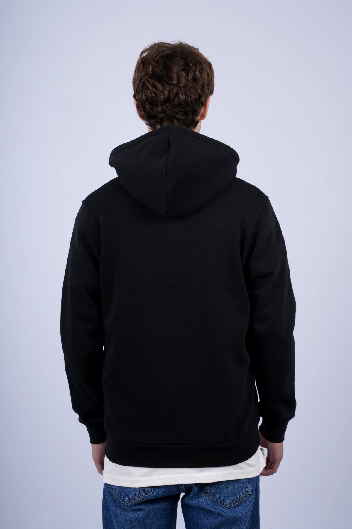 9508 JS KAPŞONLU HIRKA 3 İPLİK BASİC -R - Color: SİYAH