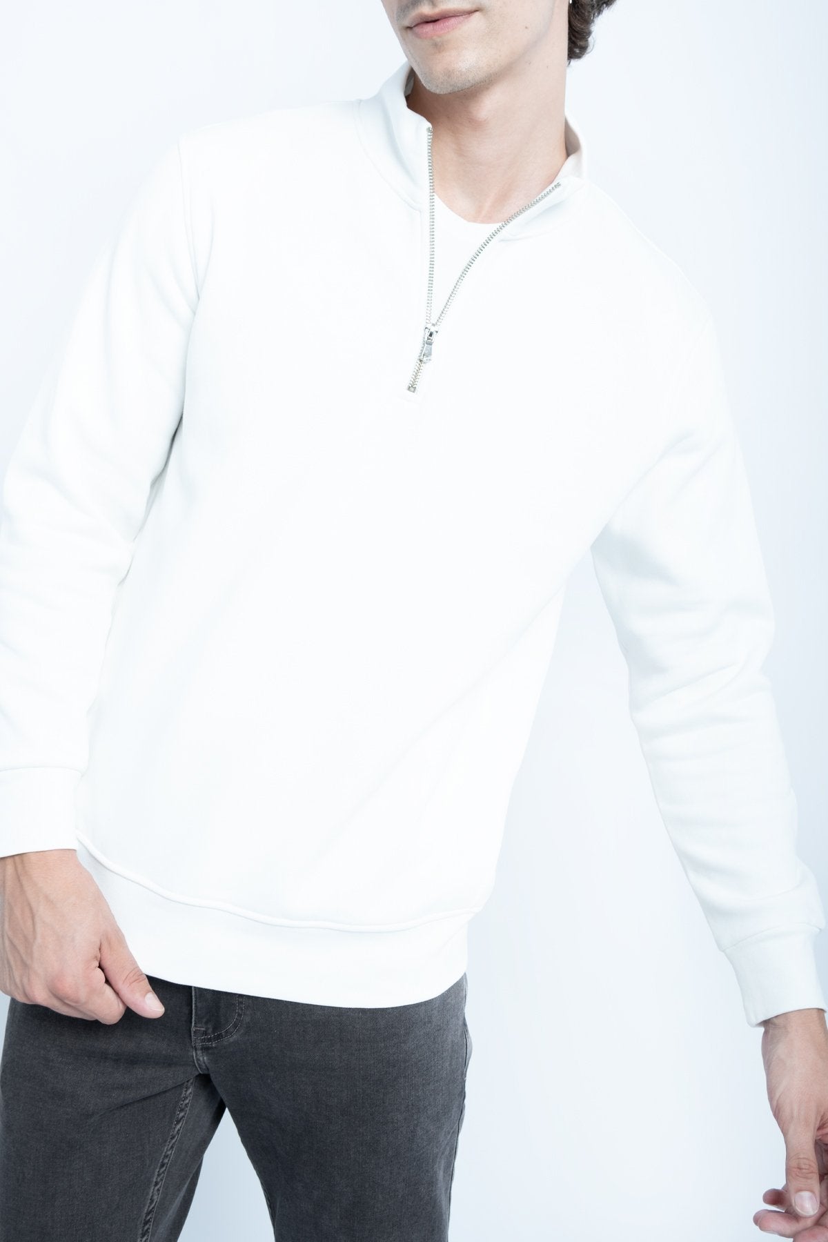 9509 JS DİK YAKA 3 İPLİK METAL FERMUAR -R - Color: EKRU