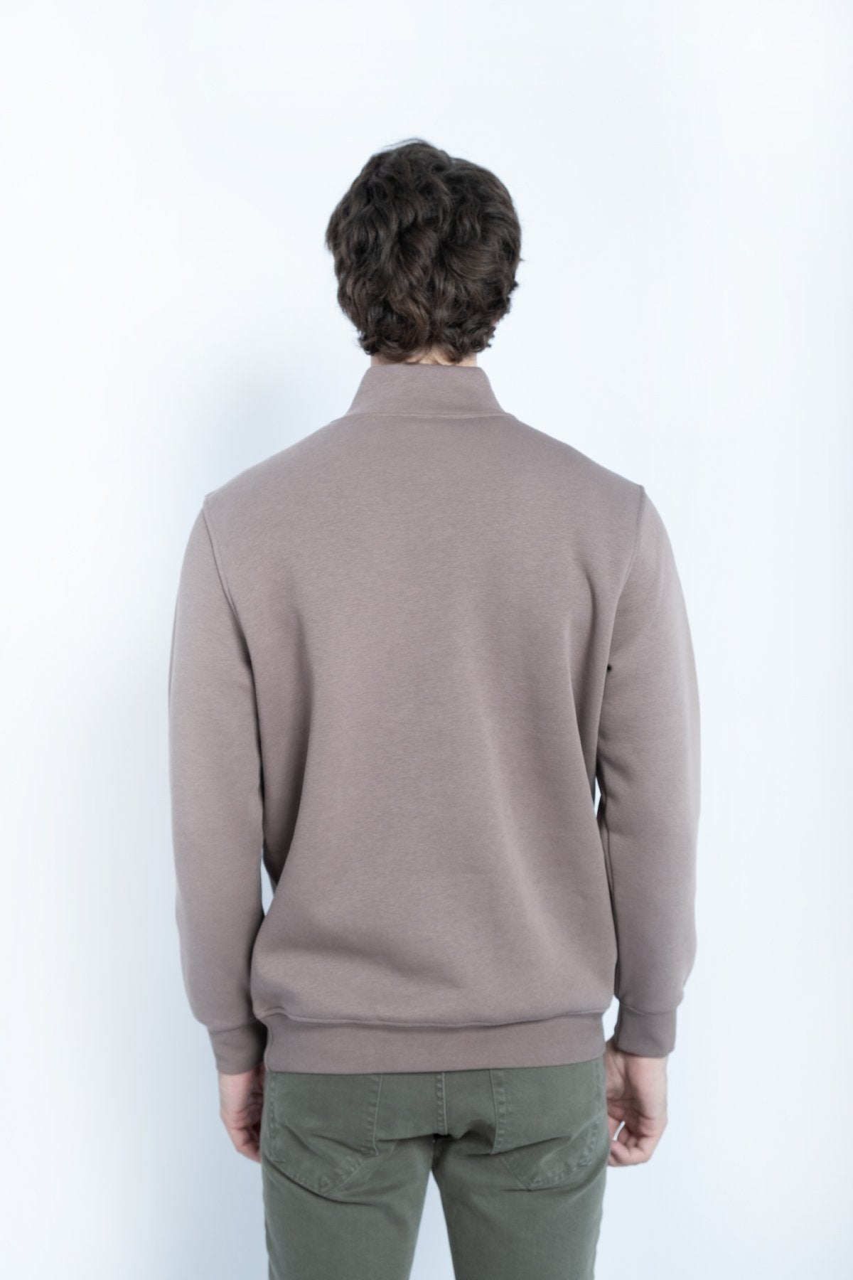 9509 JS DİK YAKA 3 İPLİK METAL FERMUAR -R - Color: TOPRAK