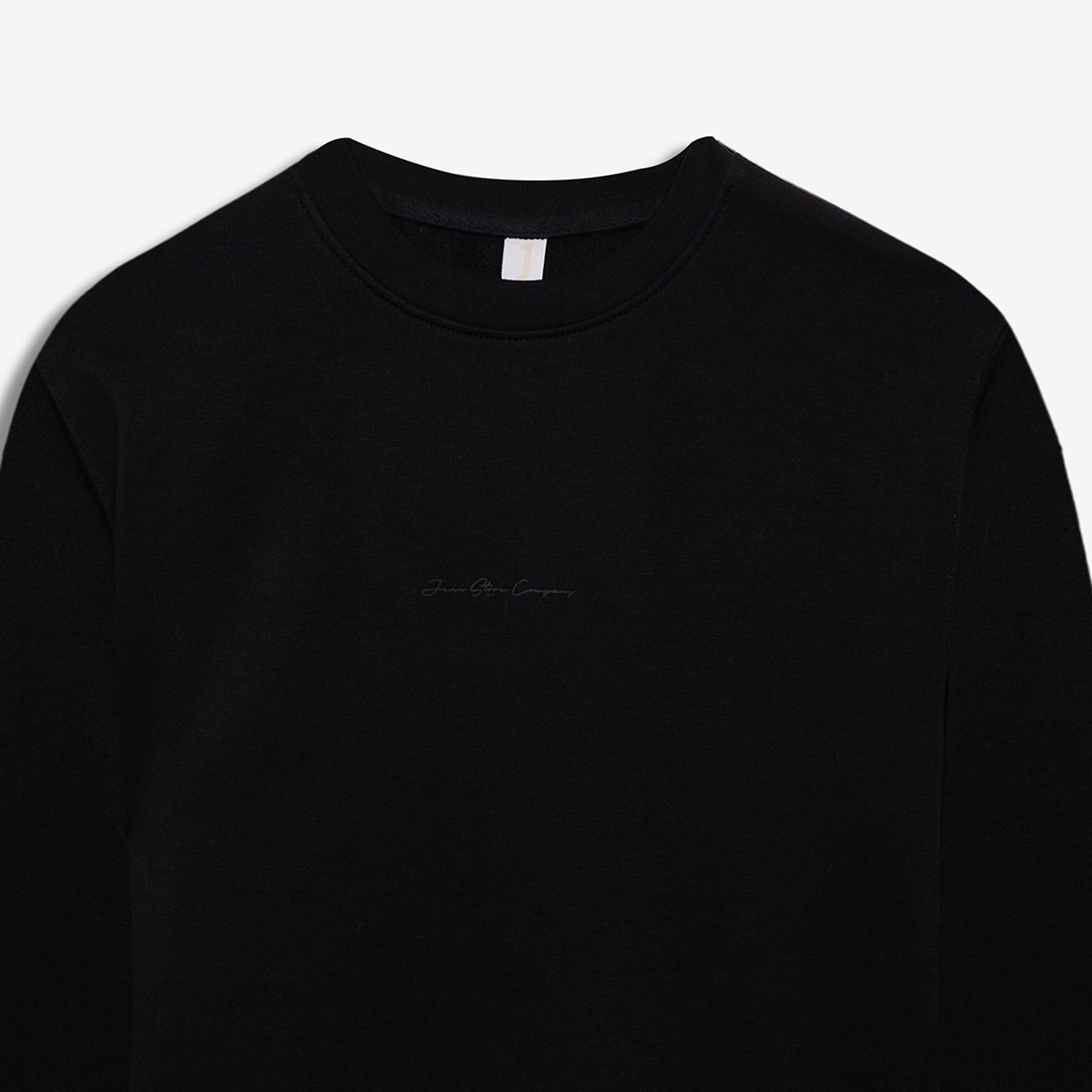 9507 JS 0 YAKA ENJ BASKI 3 İPLİK SWEAT -R - Color: SİYAH