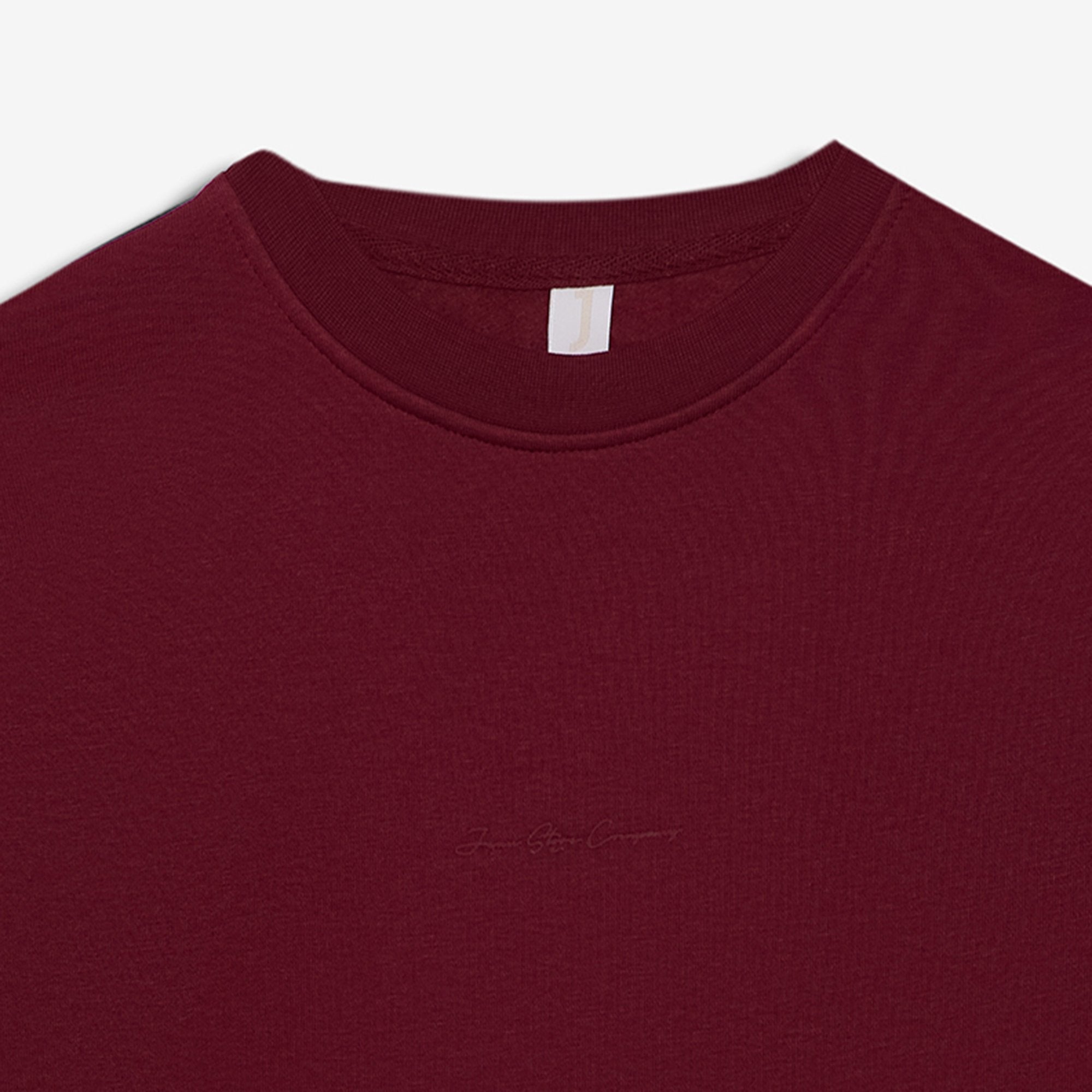 9507 JS 0 YAKA ENJ BASKI 3 İPLİK SWEAT -WS - Color: BORDO