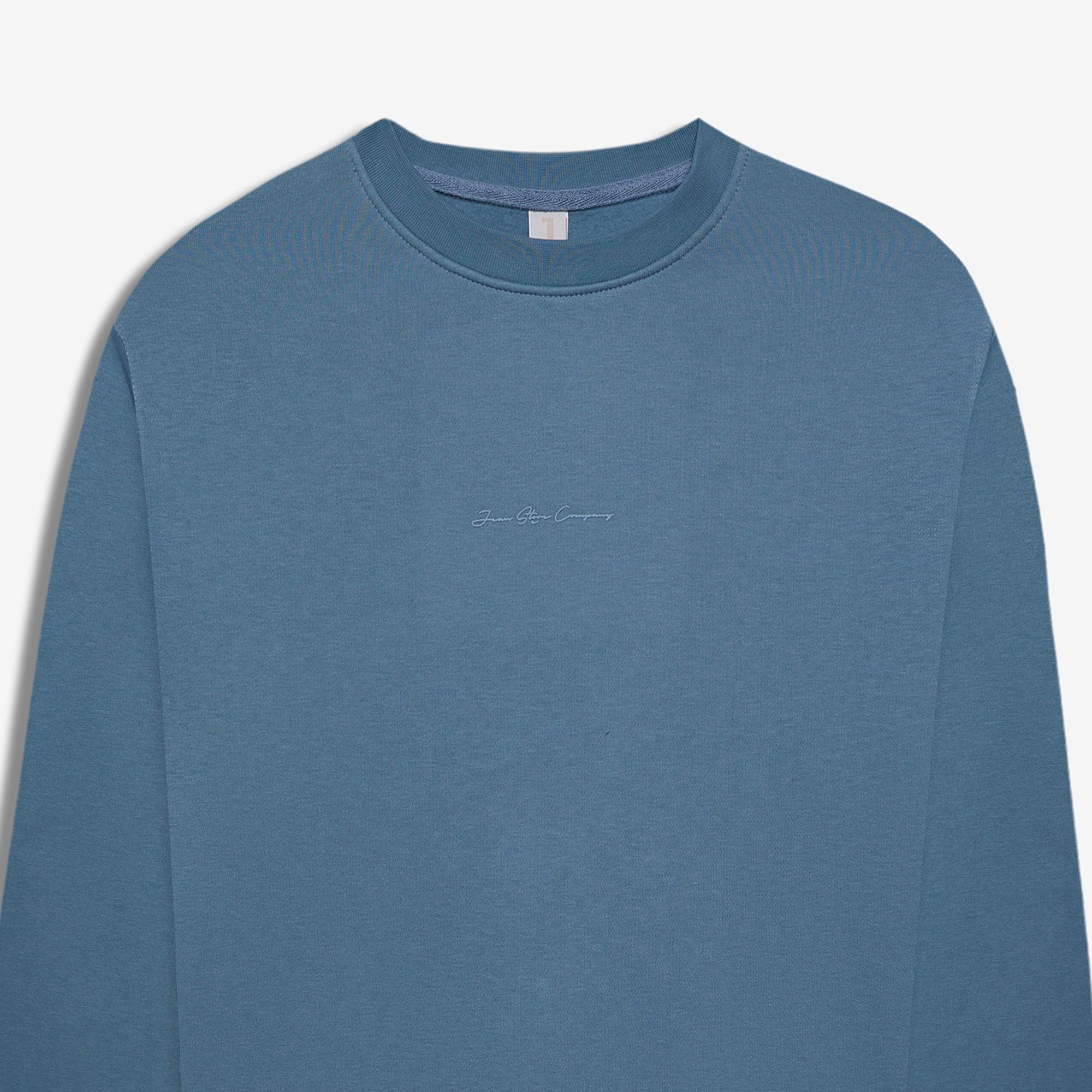 9507 JS 0 YAKA ENJ BASKI 3 İPLİK SWEAT -R - Color: S MAVİ