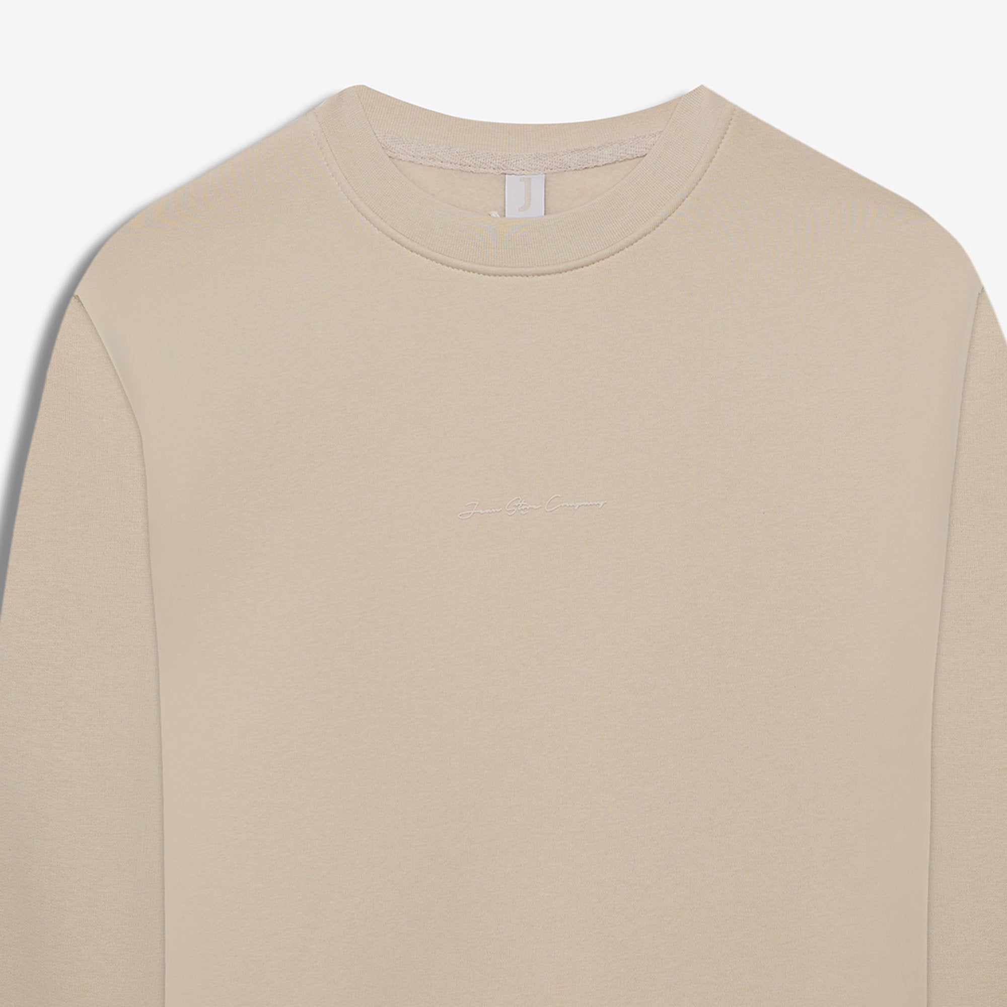 9507 JS 0 YAKA ENJ BASKI 3 İPLİK SWEAT -R - Color: KREM