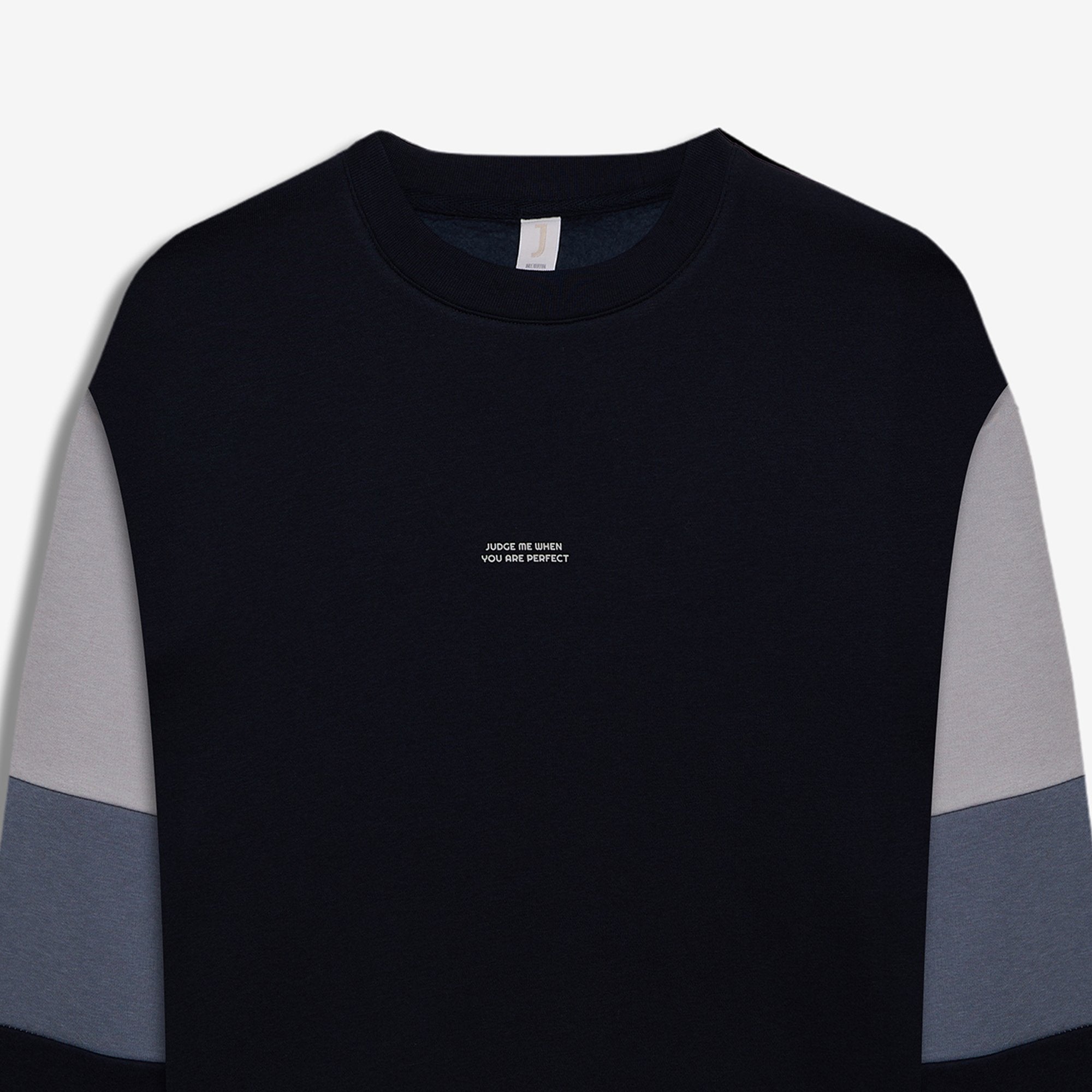 9554 JS 0 YAKA KOL PARÇALI ENJEKSİYON BASKI 3 İPLİK -R - Color: LACİVERT