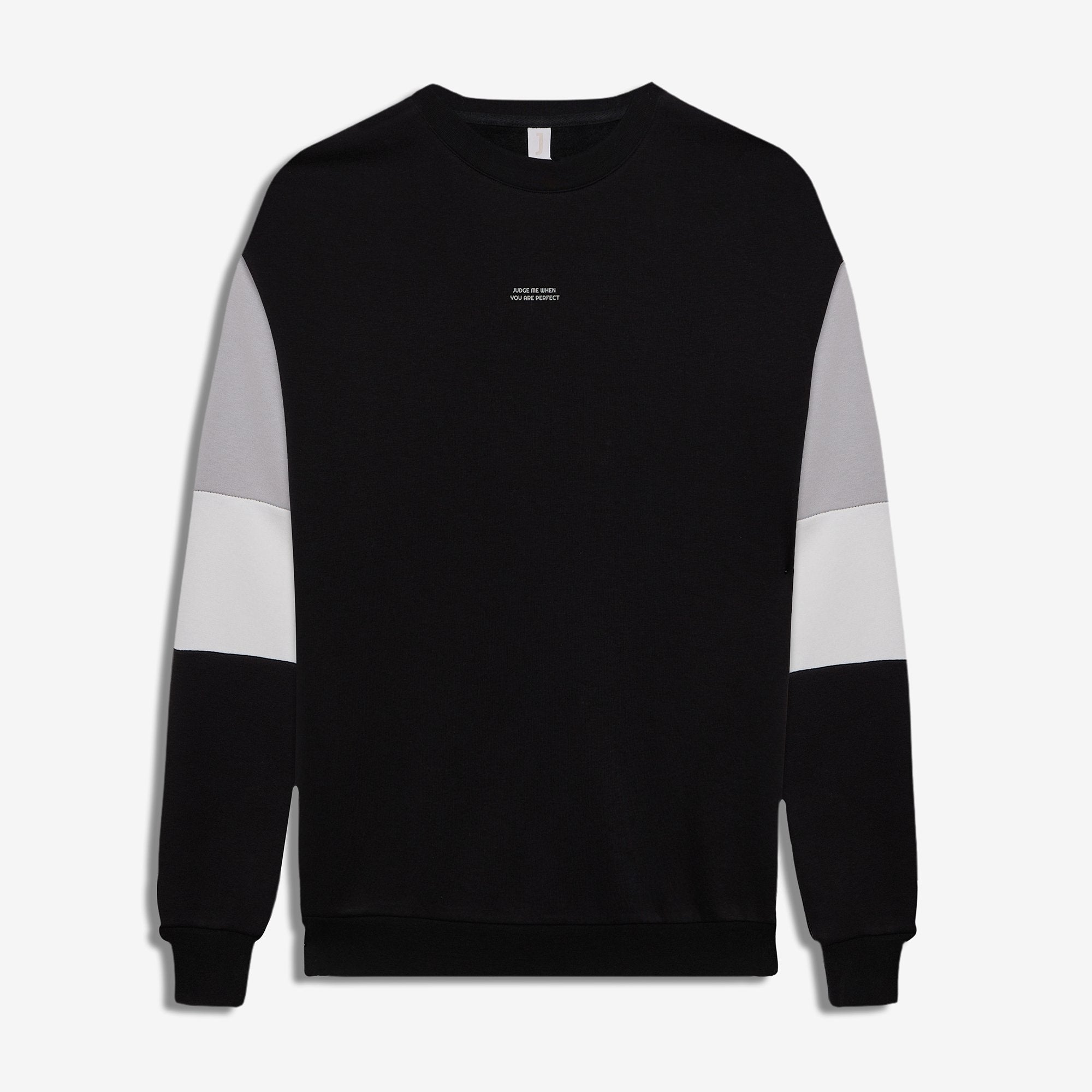 9554 JS 0 YAKA KOL PARÇALI ENJEKSİYON BASKI 3 İPLİK -WS - Color: SİYAH