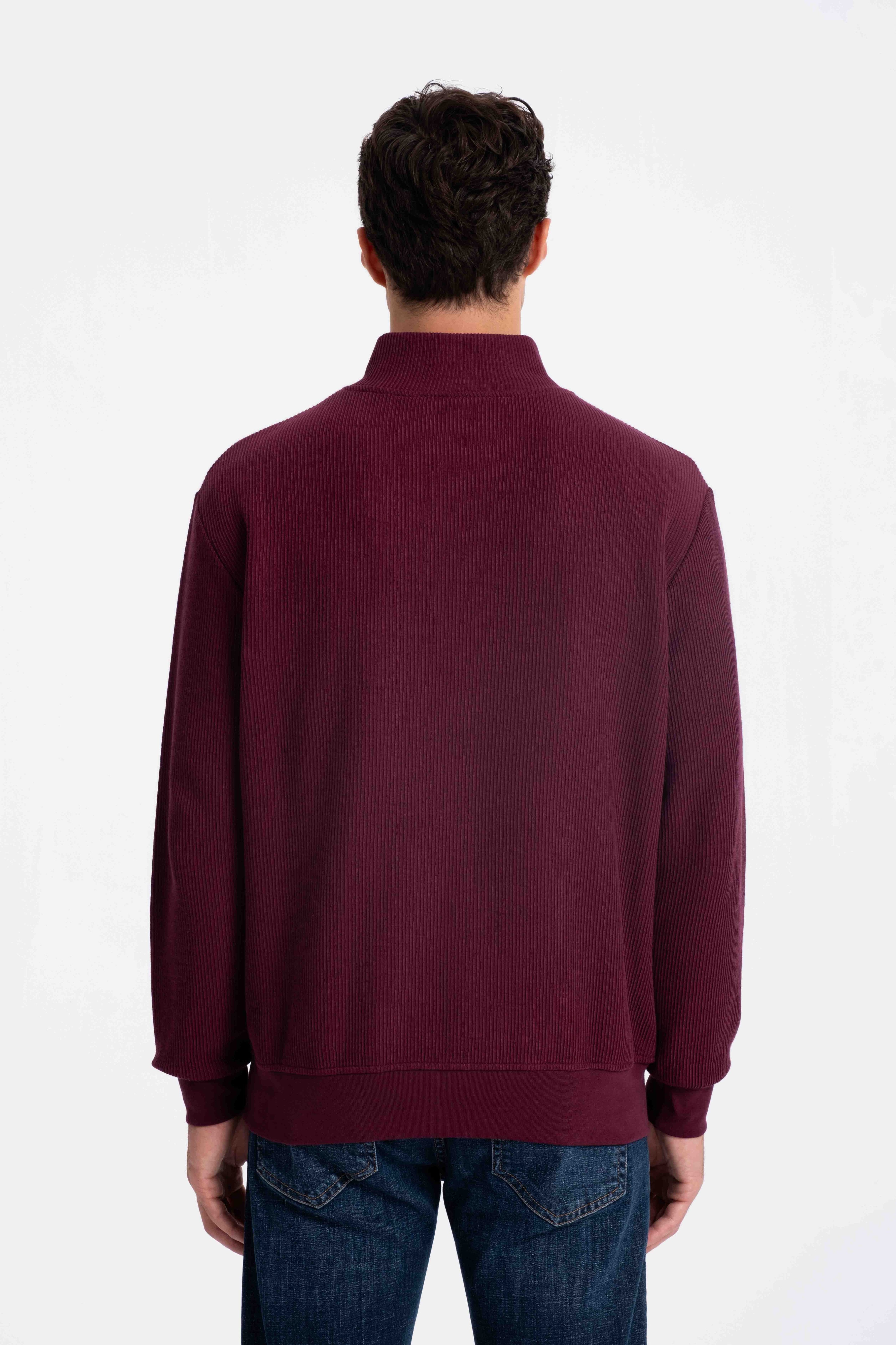 9517 JS DİK YAKA RP SELANİK SWEAT -R - Color: VİŞNE