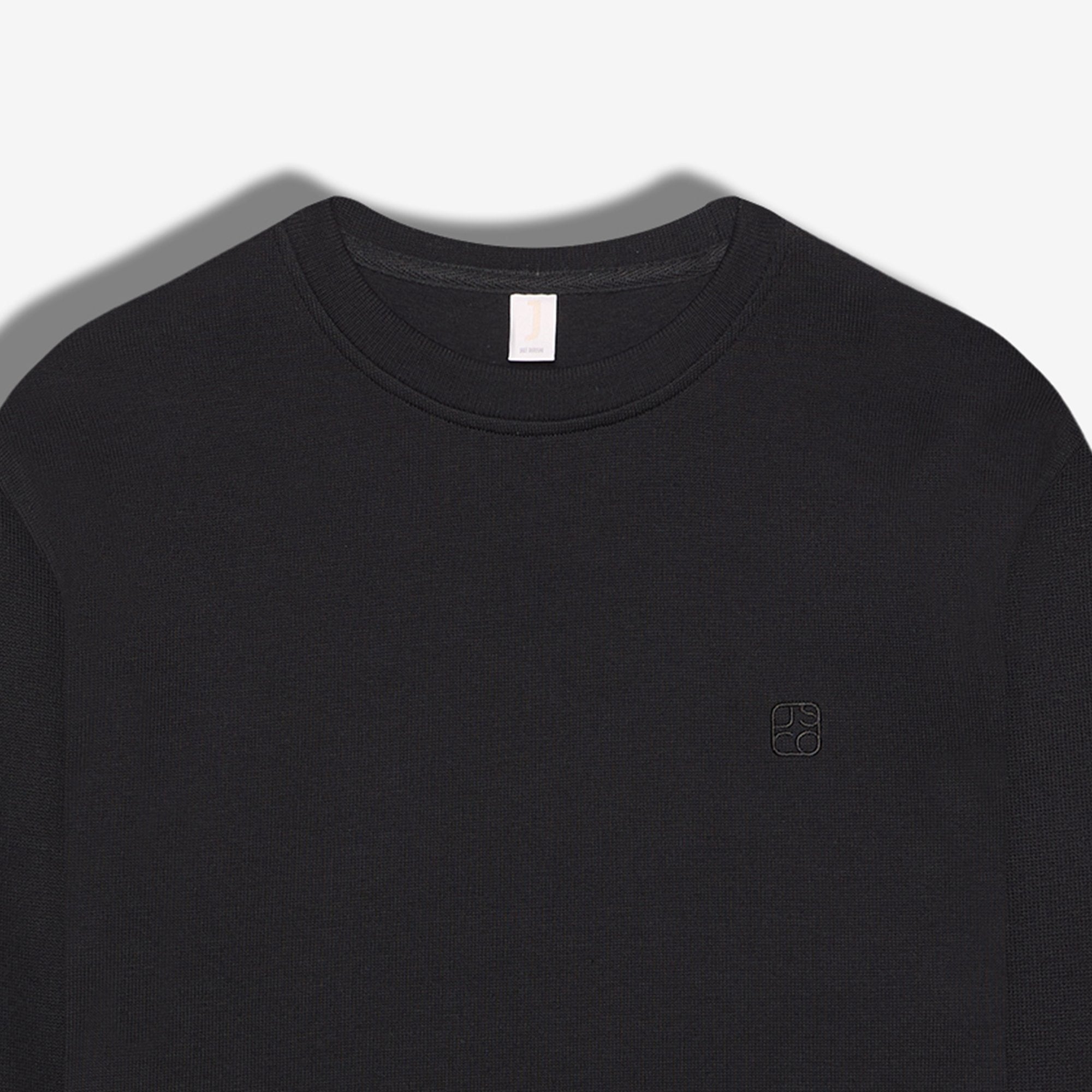 9586 JS 0 YAKA 24/3 SELANİK SWEAT -WS - Color: SİYAH