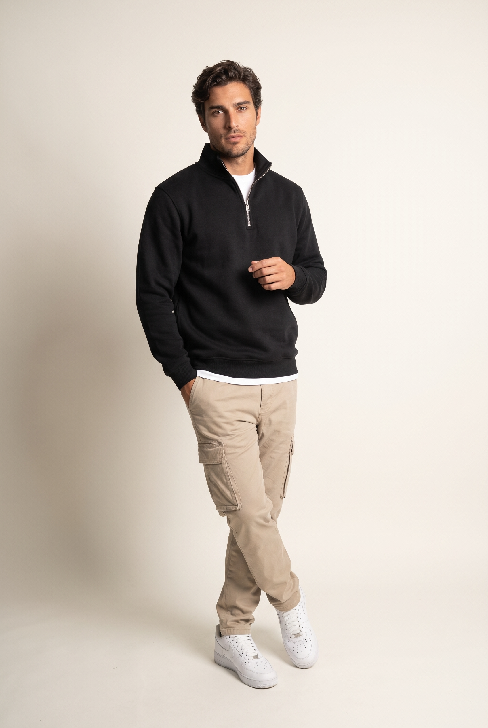 Dik Yaka 3 İplik Sweat (6203)